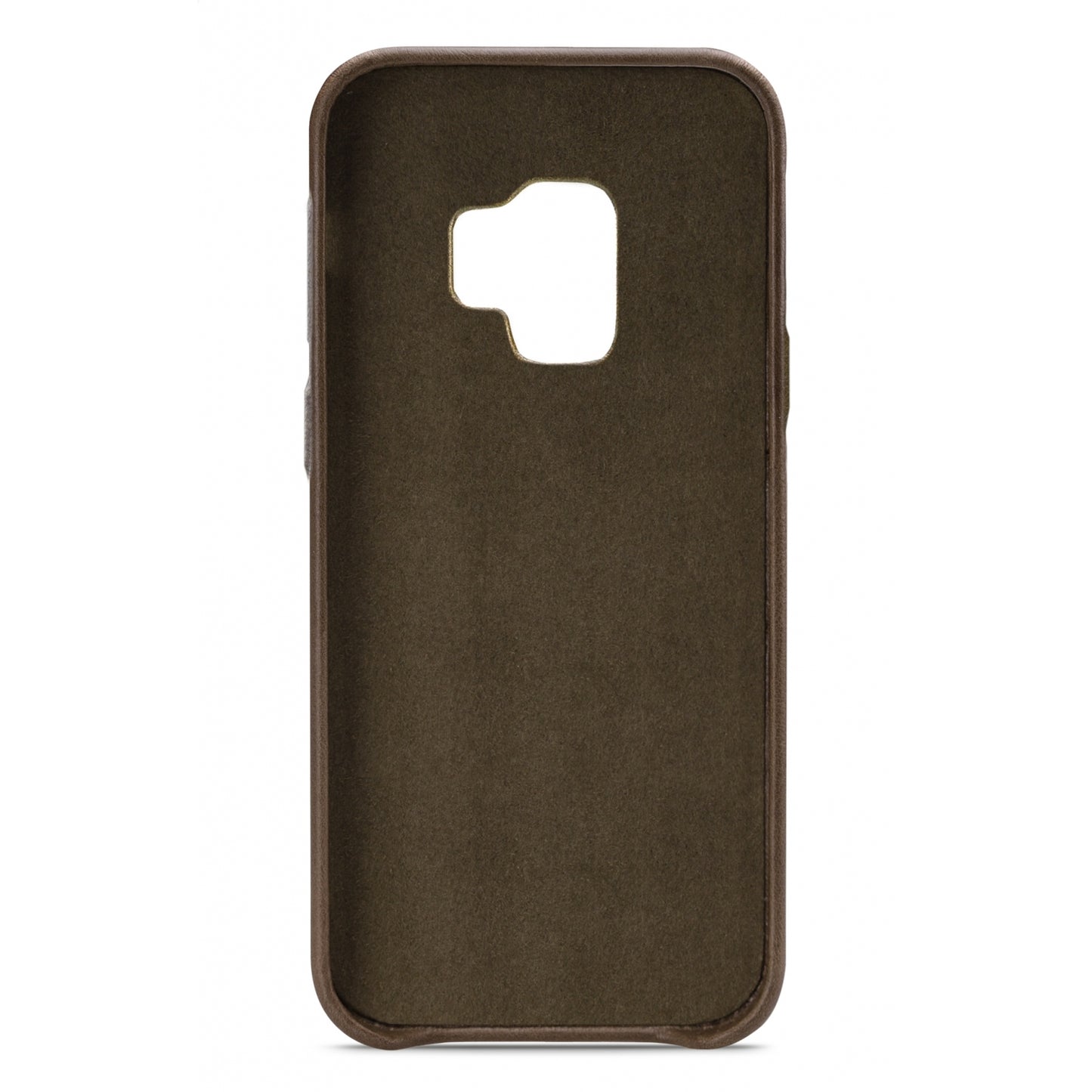 Senza Desire Leather Cover with Card Slot Samsung Galaxy S9 Burned Olive
