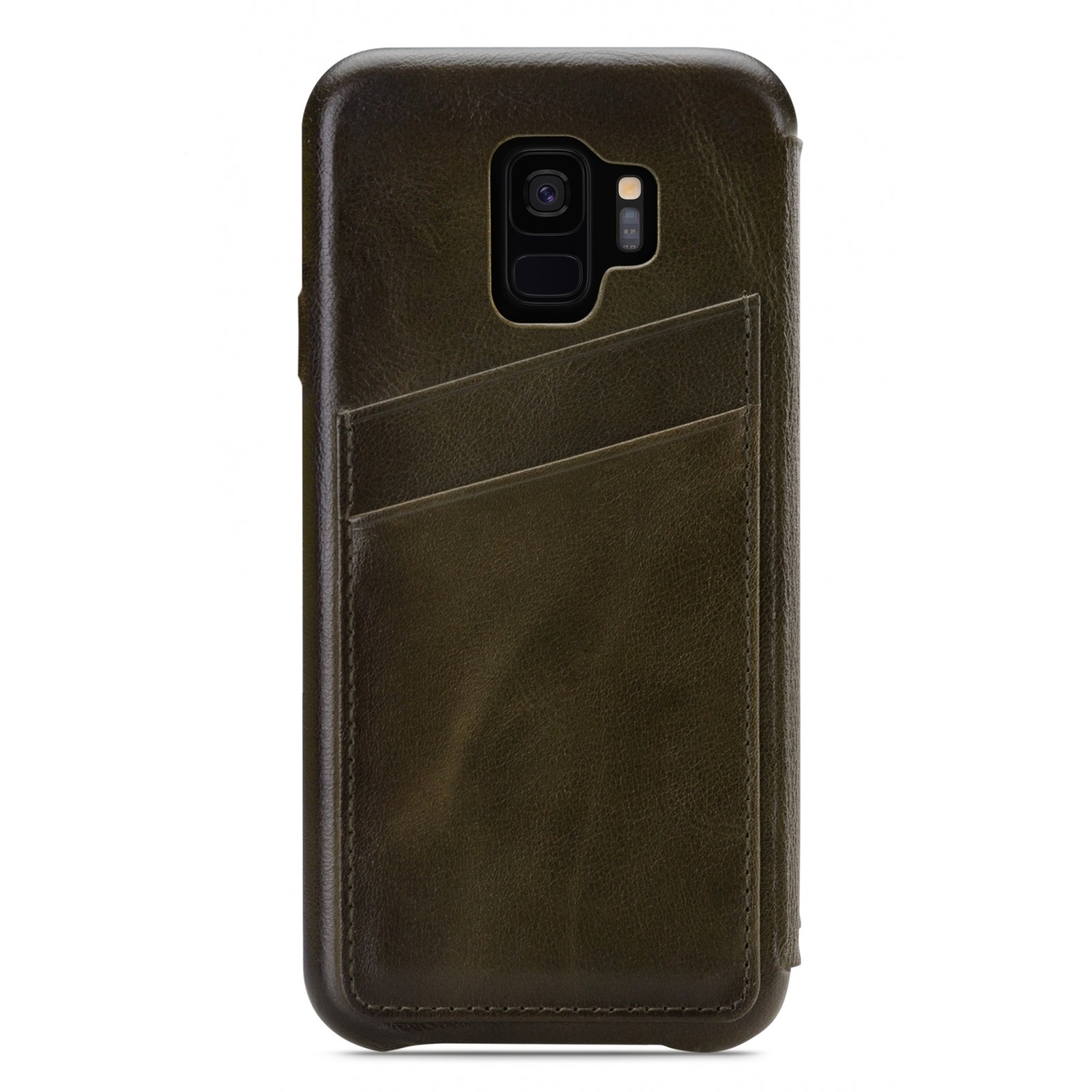Senza Desire Skinny Leather Wallet Samsung Galaxy S9 Burned Olive