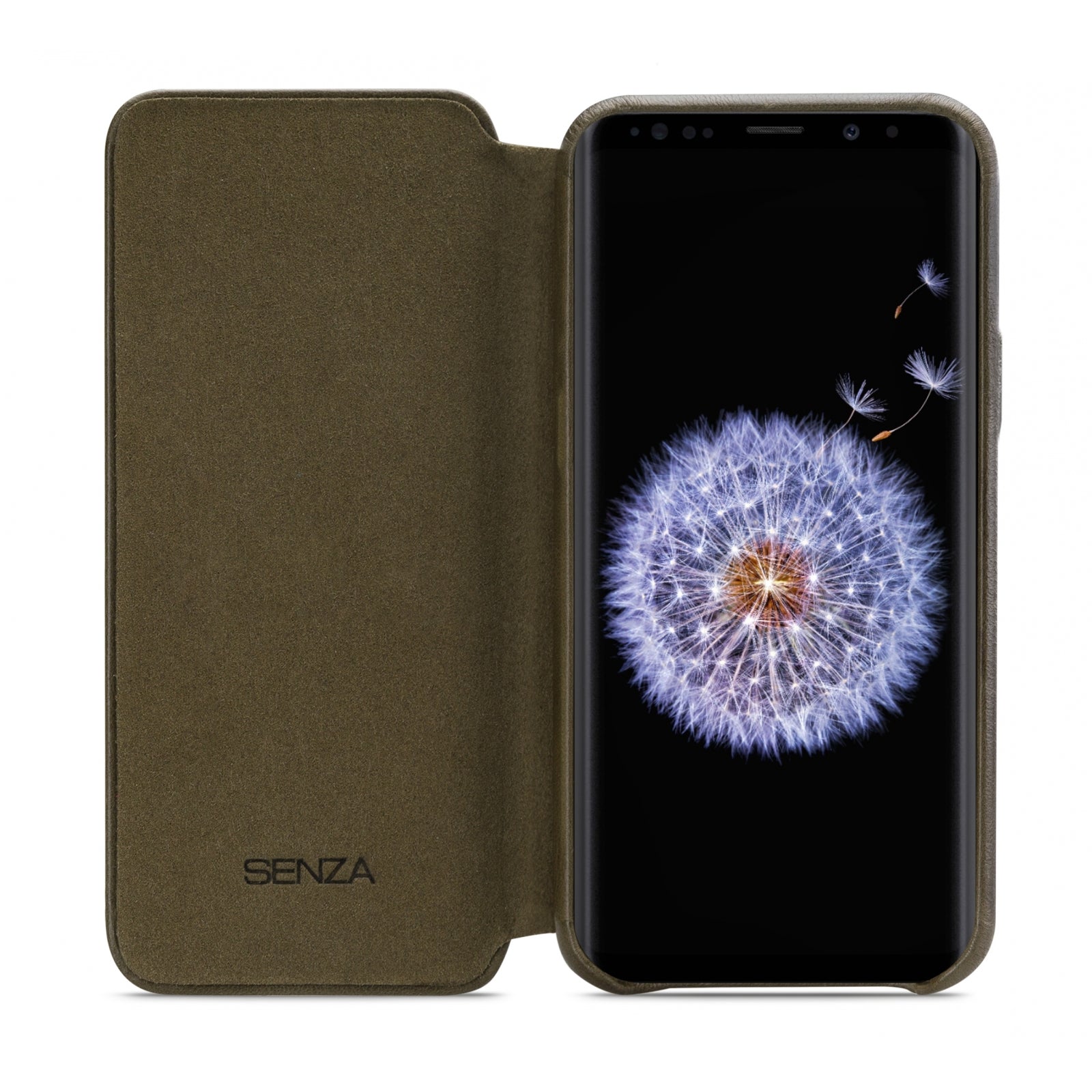 Senza Desire Skinny Leather Wallet Samsung Galaxy S9 Burned Olive