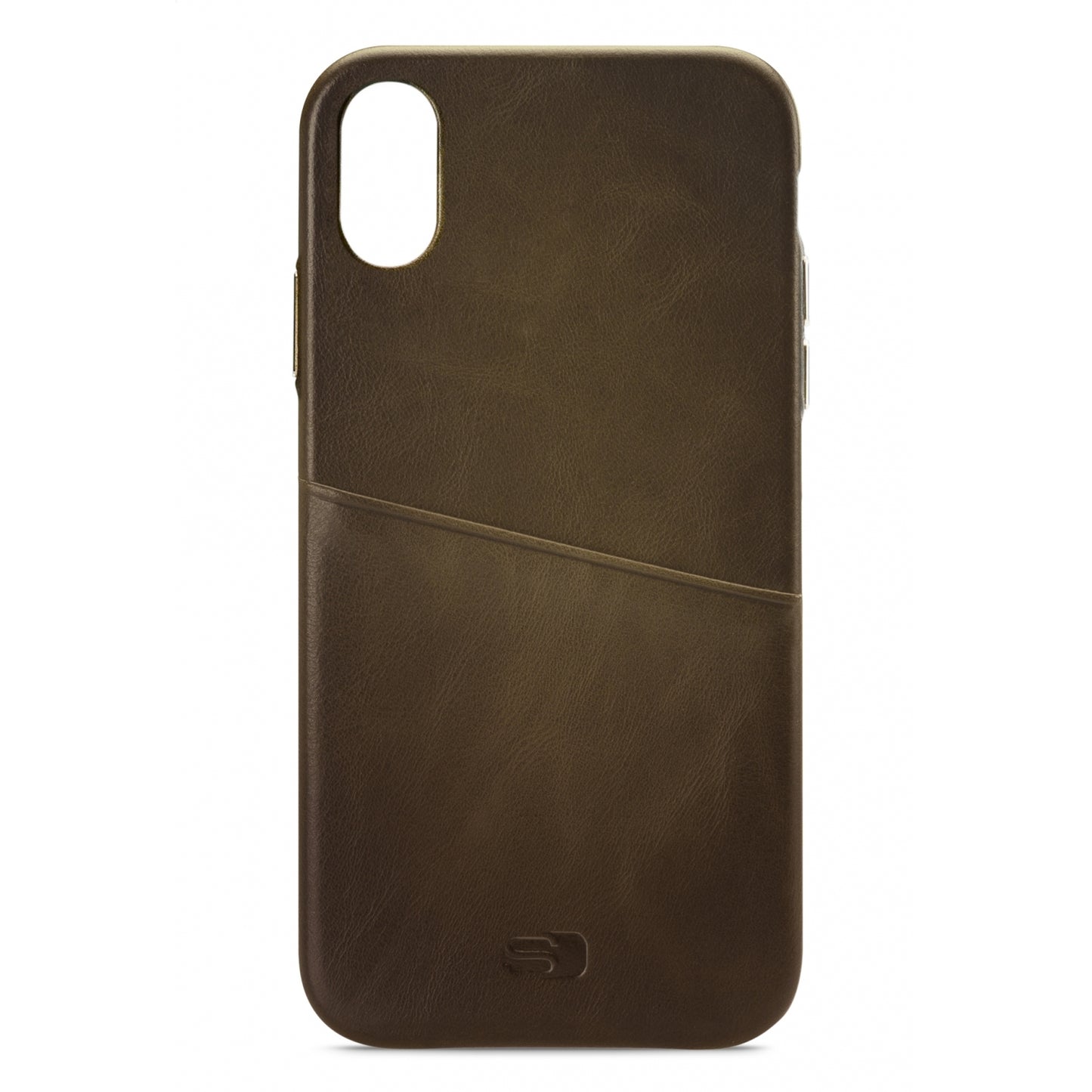 Senza Desire Leather Cover with Card Slot Apple iPhone XR Burned Olive