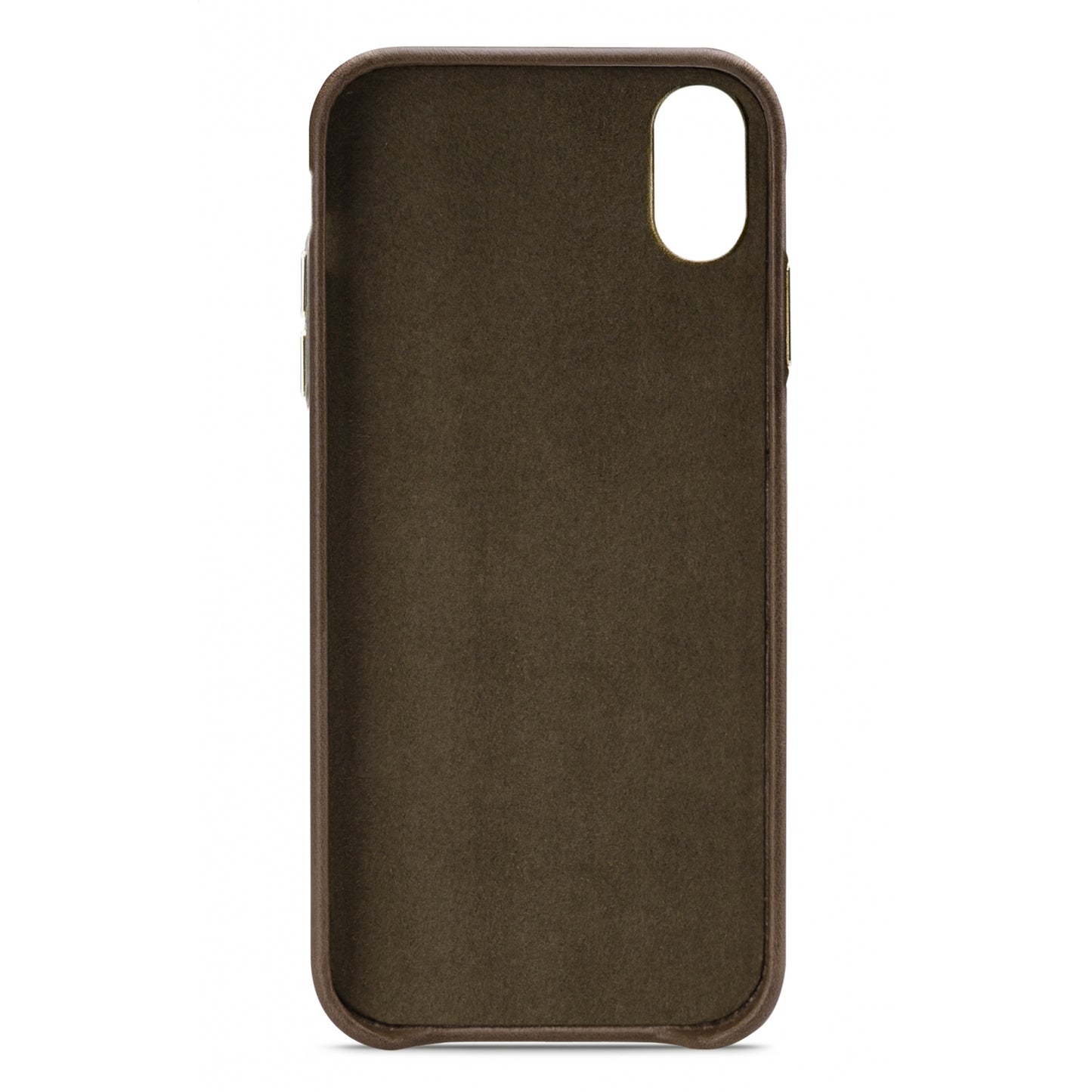 Senza Desire Leather Cover Apple iPhone Xs Max Burned Olive