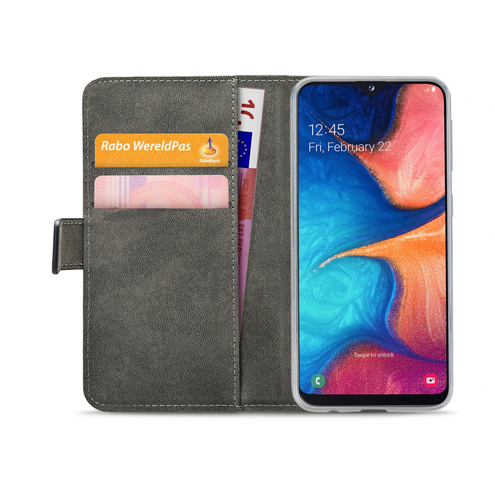 Mobilize Classic Gelly Wallet Book Case Samsung Galaxy A20e Black
