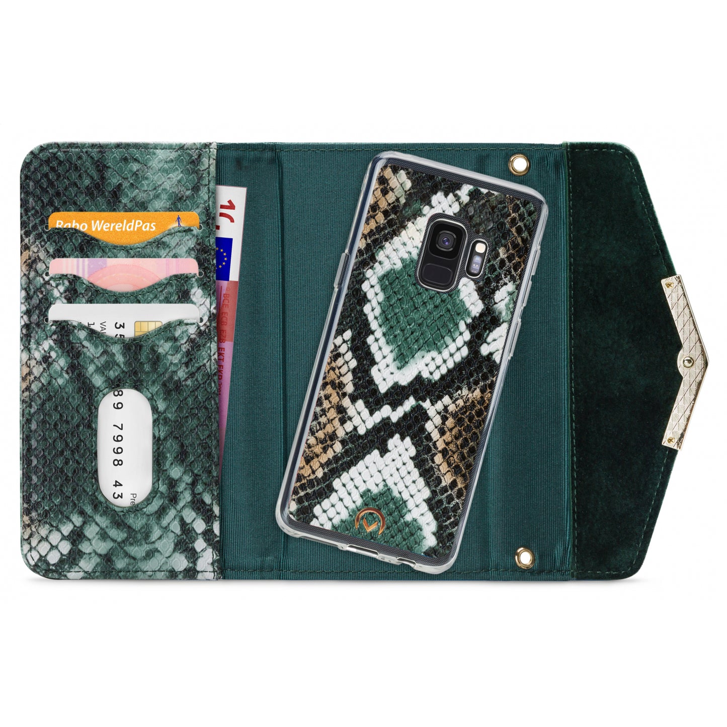 Mobilize 2in1 Gelly Velvet Clutch for Samsung Galaxy S9 Green Snake