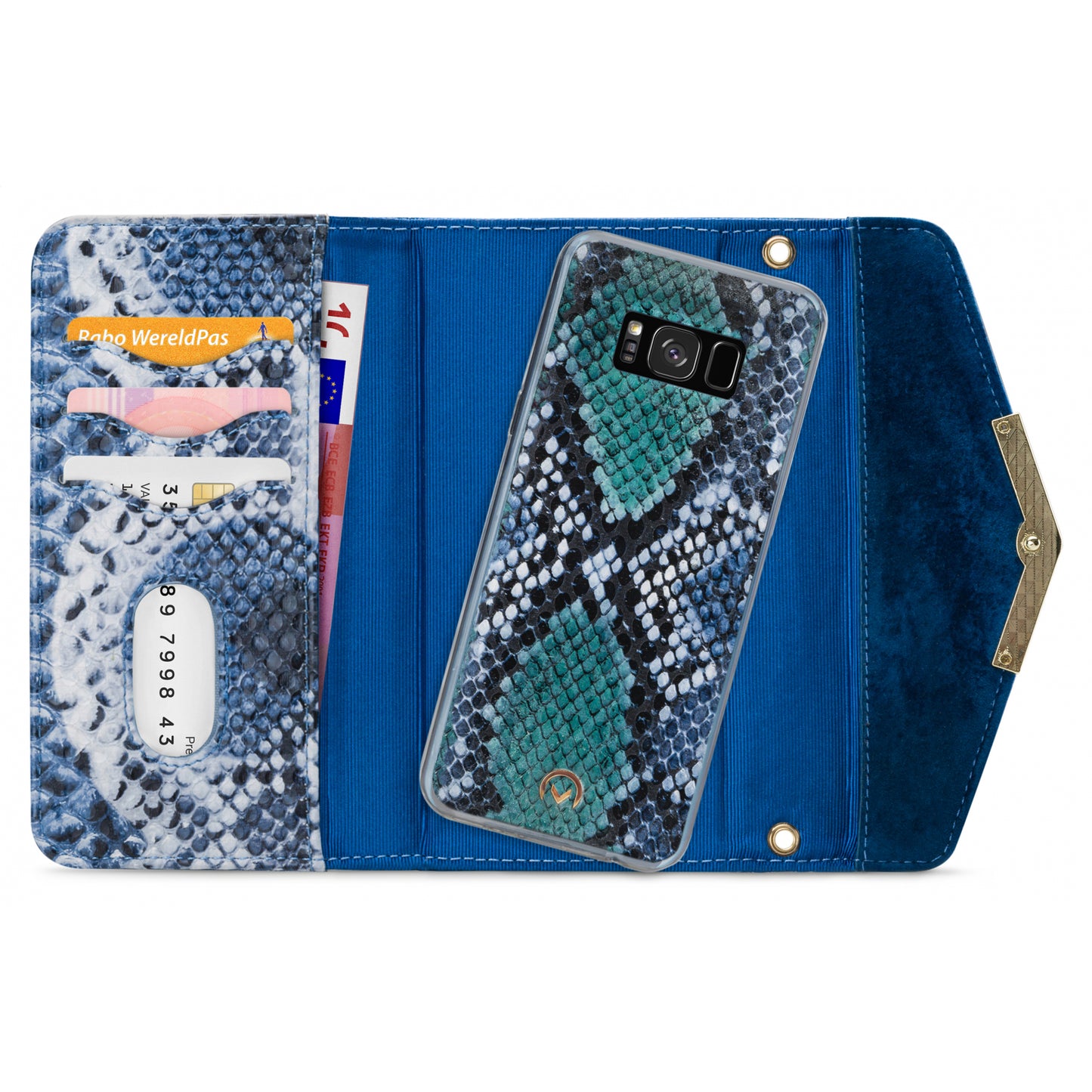 Mobilize 2in1 Gelly Velvet Clutch for Samsung Galaxy S8 Royal Blue Snake