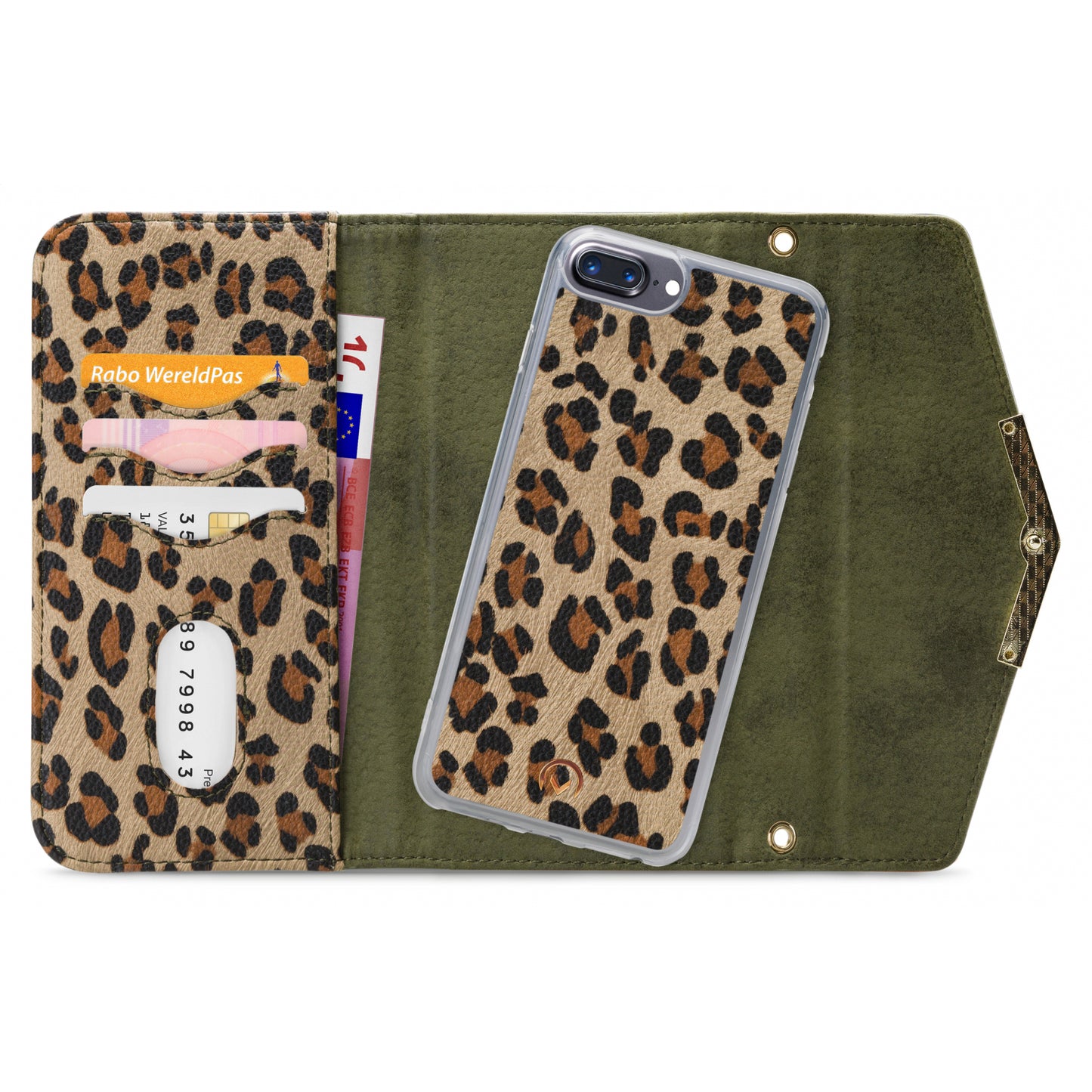 Mobilize 2in1 Gelly Clutch for Apple iPhone 6 Plus/6S Plus/7 Plus/8 Plus Green Leopard