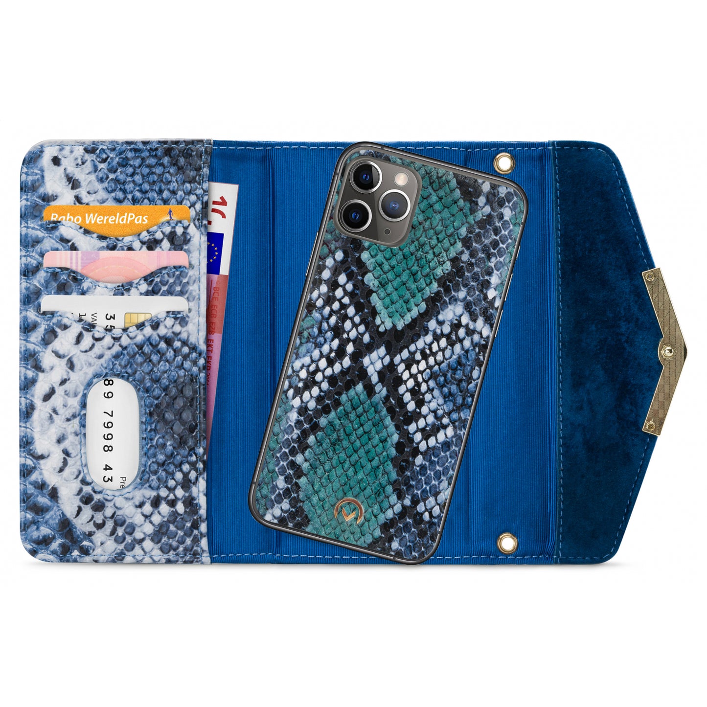 Mobilize 2in1 Gelly Velvet Clutch for Apple iPhone 11 Pro Royal Blue Snake