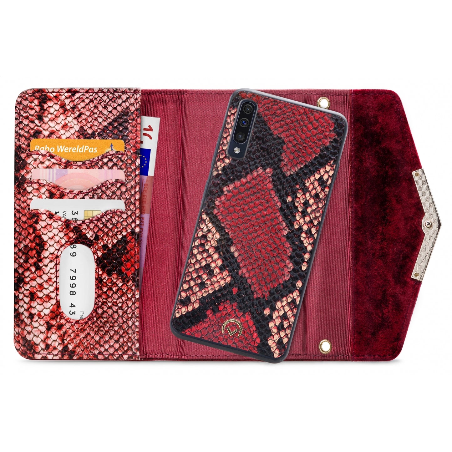 Mobilize 2in1 Gelly Velvet Clutch for Samsung Galaxy A30s/A50 Red Snake