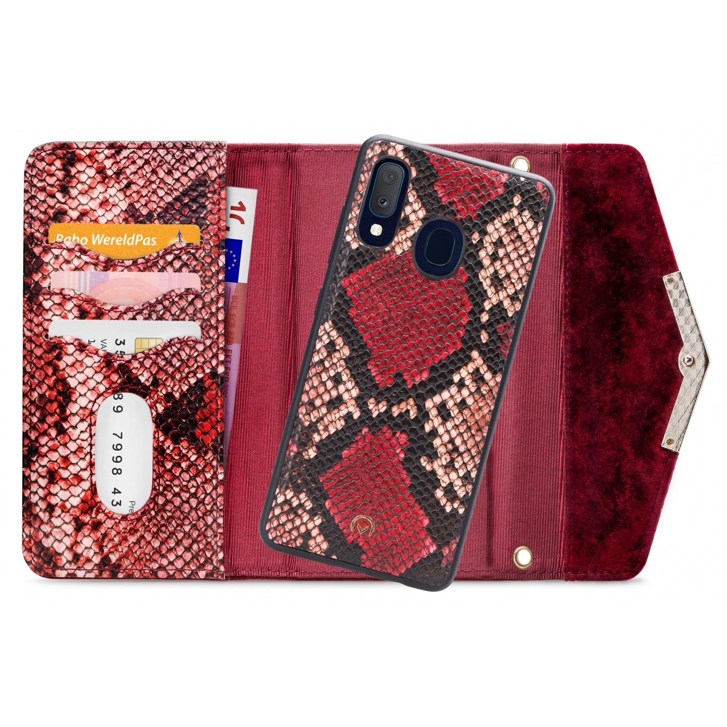 Mobilize 2in1 Gelly Velvet Clutch for Samsung Galaxy A20e Red Snake