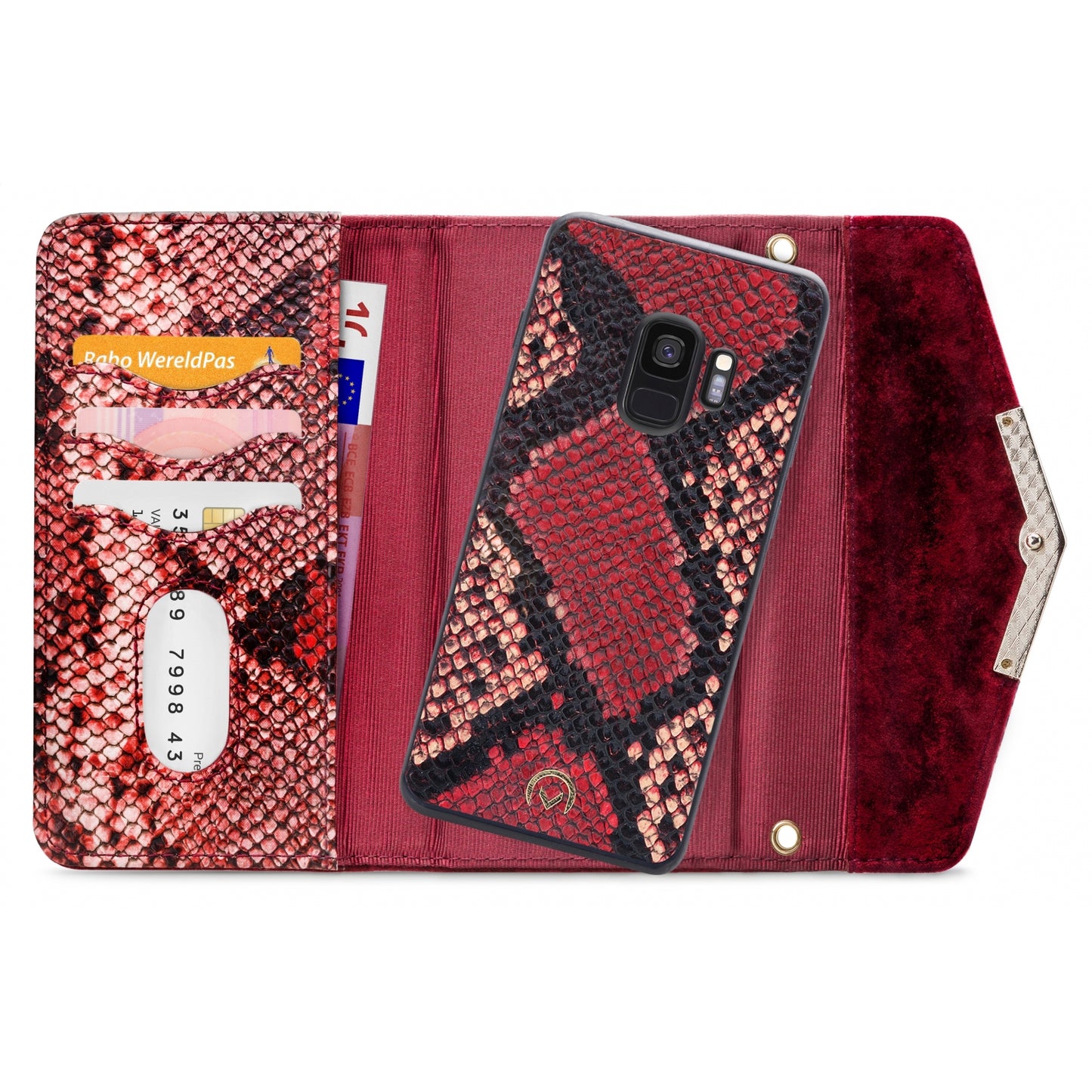 Mobilize 2in1 Gelly Velvet Clutch for Samsung Galaxy S9 Red Snake