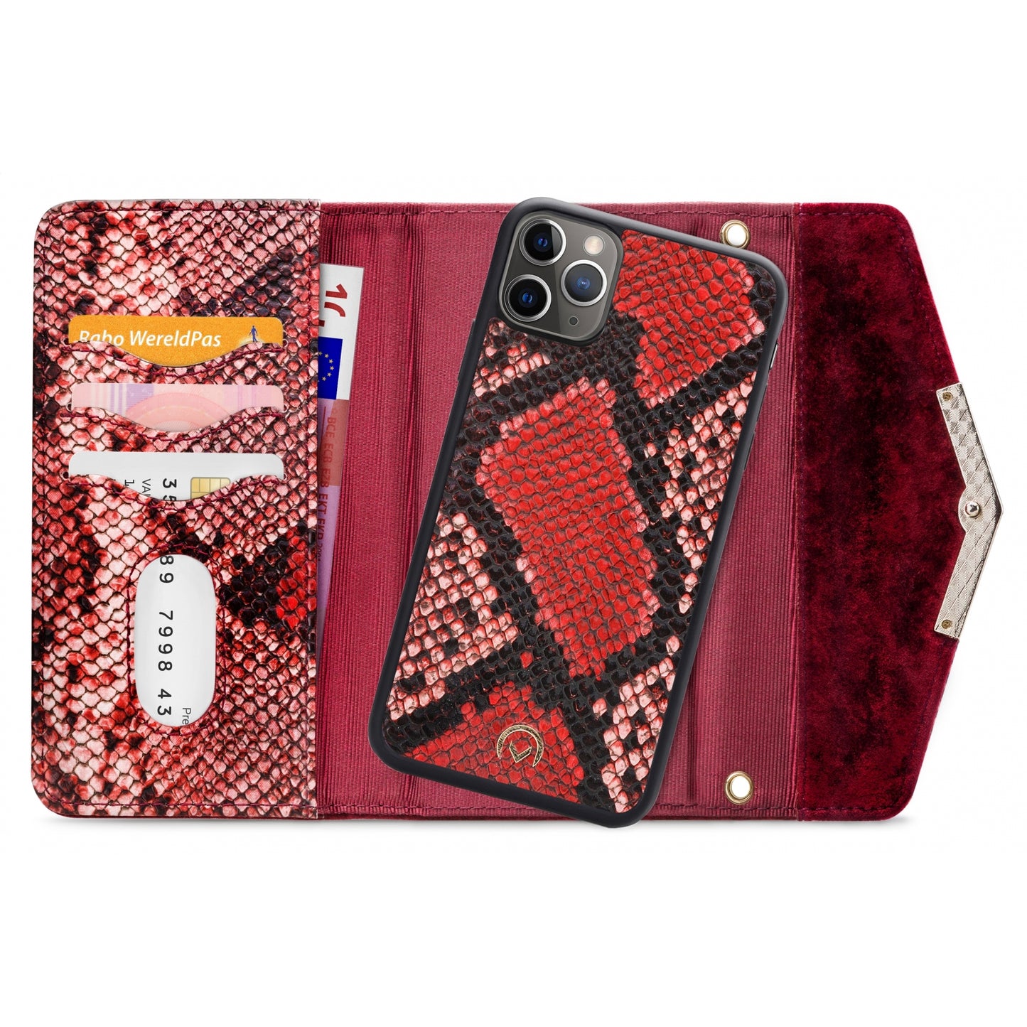 Mobilize 2in1 Gelly Velvet Clutch for Apple iPhone 11 Pro Red Snake
