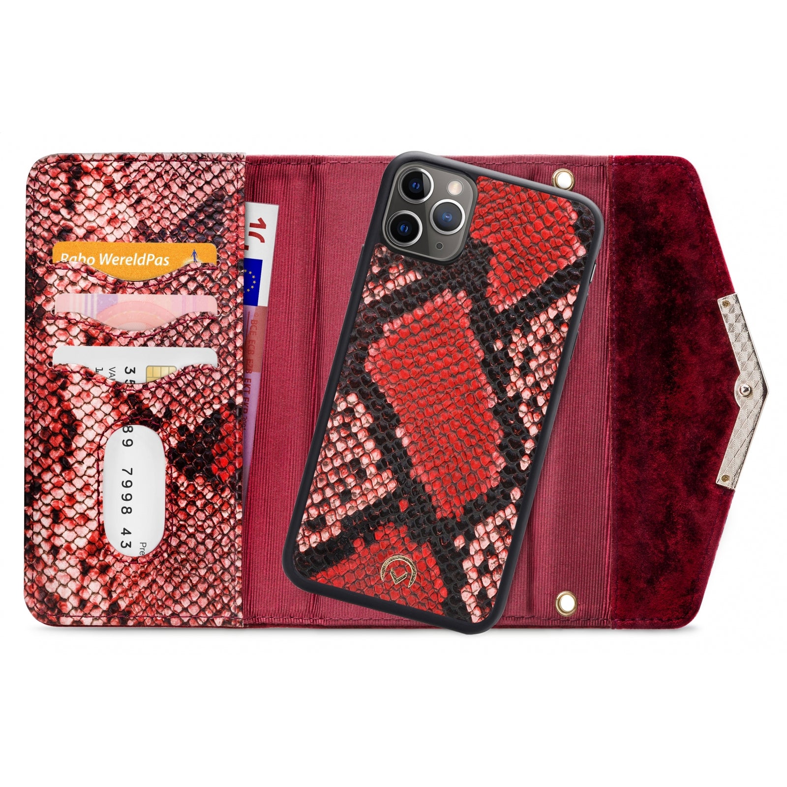 Mobilize 2in1 Gelly Velvet Clutch for Apple iPhone 11 Pro Red Snake