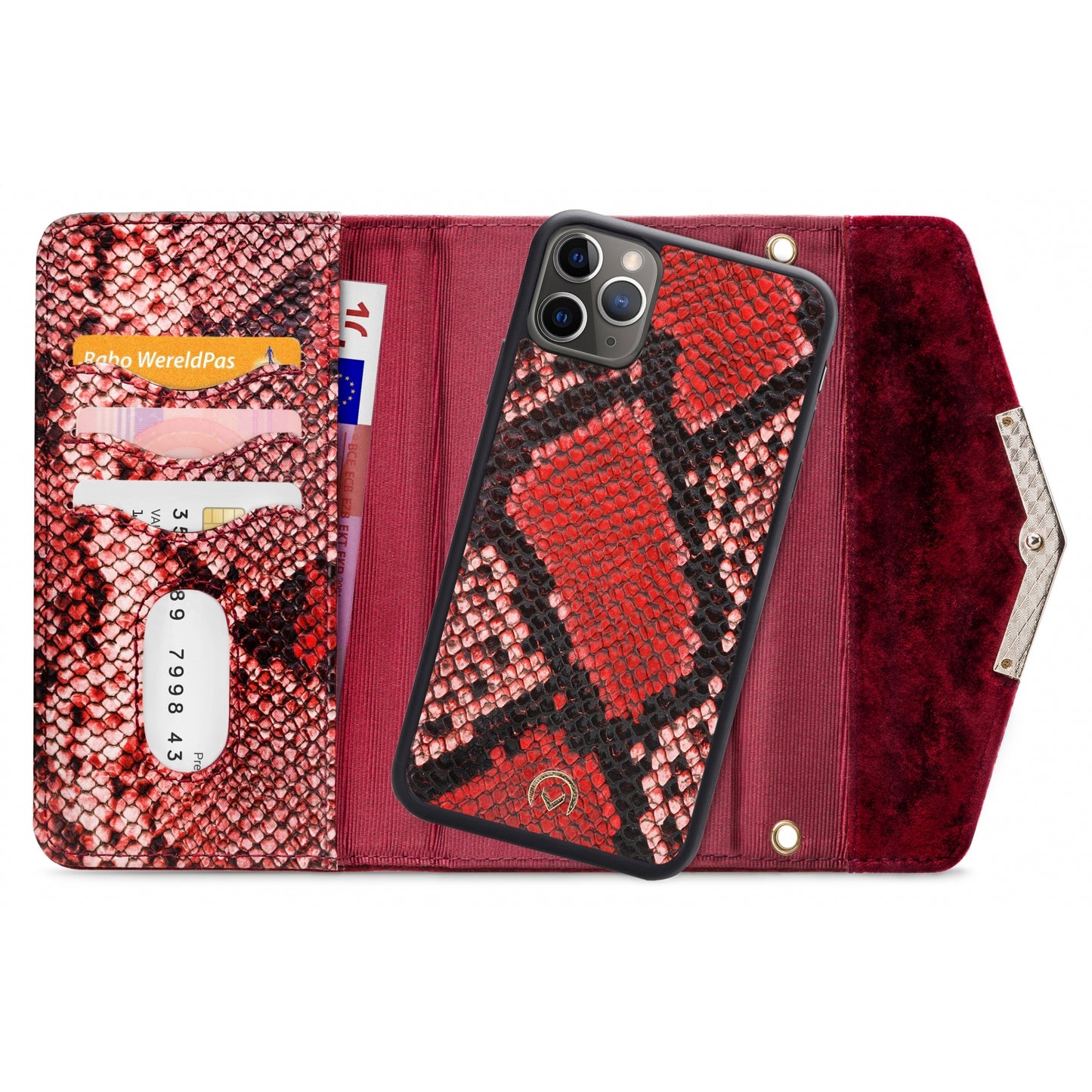 Mobilize 2in1 Gelly Velvet Clutch for Apple iPhone 11 Pro Max Red Snake
