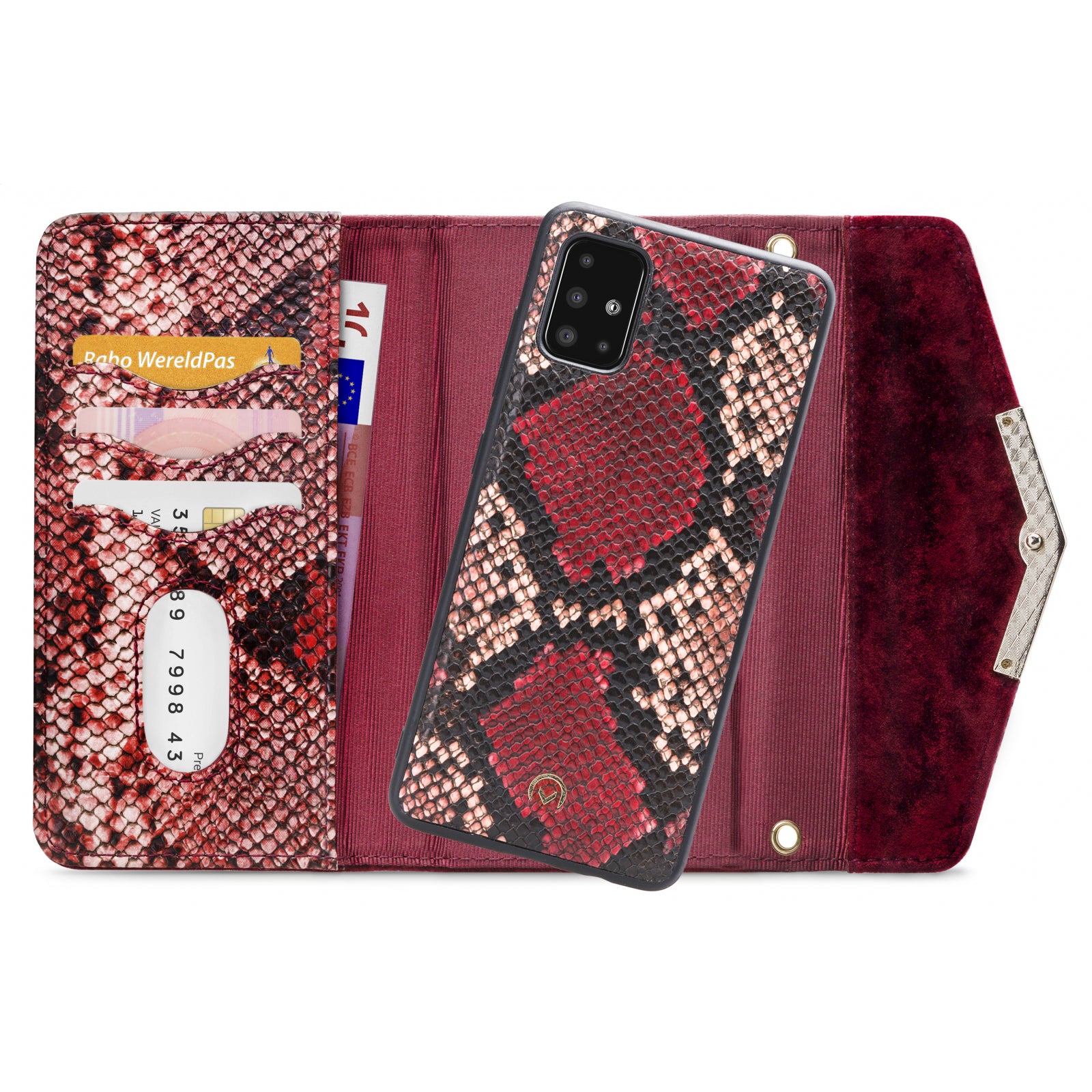 Mobilize 2in1 Gelly Velvet Clutch for Samsung Galaxy A51 Red Snake
