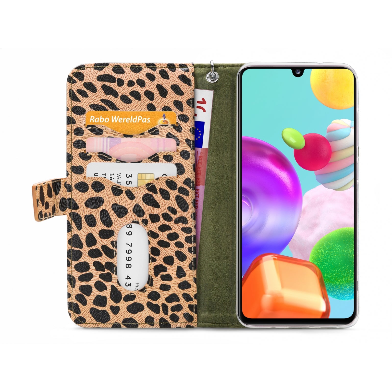 Mobilize 2in1 Gelly Zipper Case Samsung Galaxy A41 Olive/Leopard
