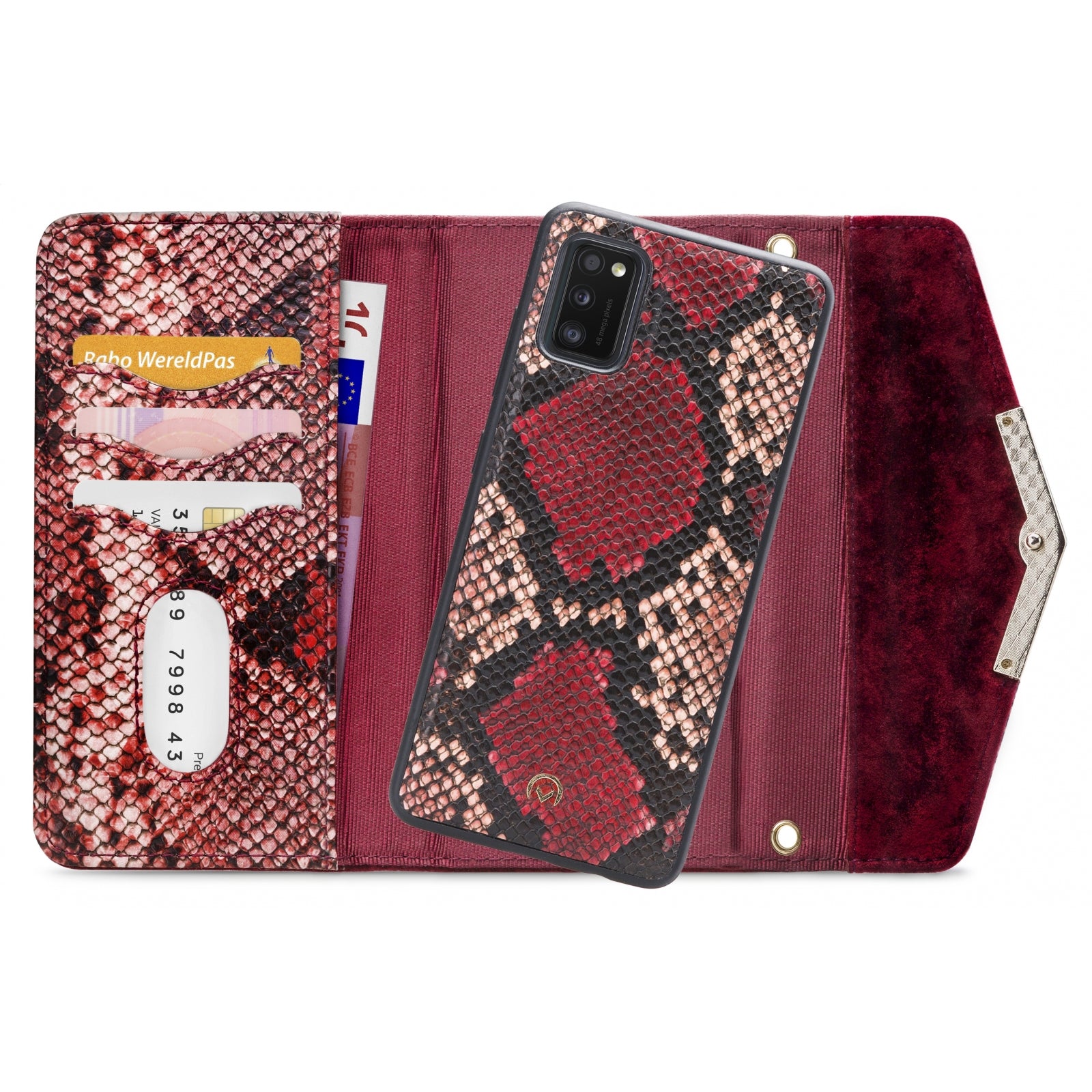 Mobilize 2in1 Gelly Velvet Clutch for Samsung Galaxy A41 Red Snake