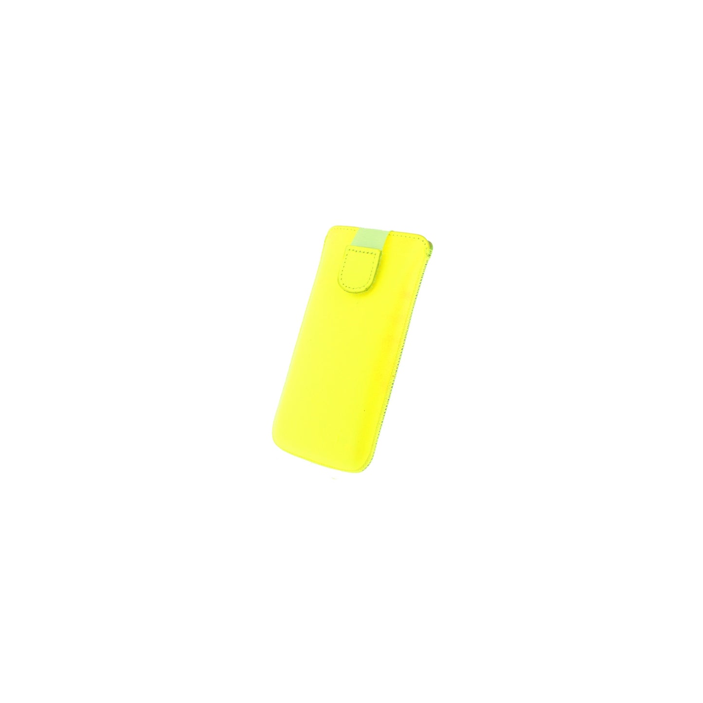 Senza Leather Slide Case Neon Yellow Size M-Large