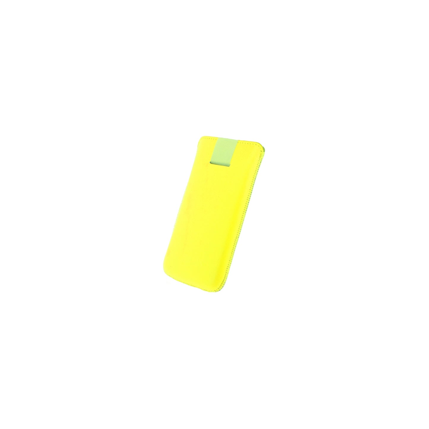 Senza Leather Slide Case Neon Yellow Size M-Large