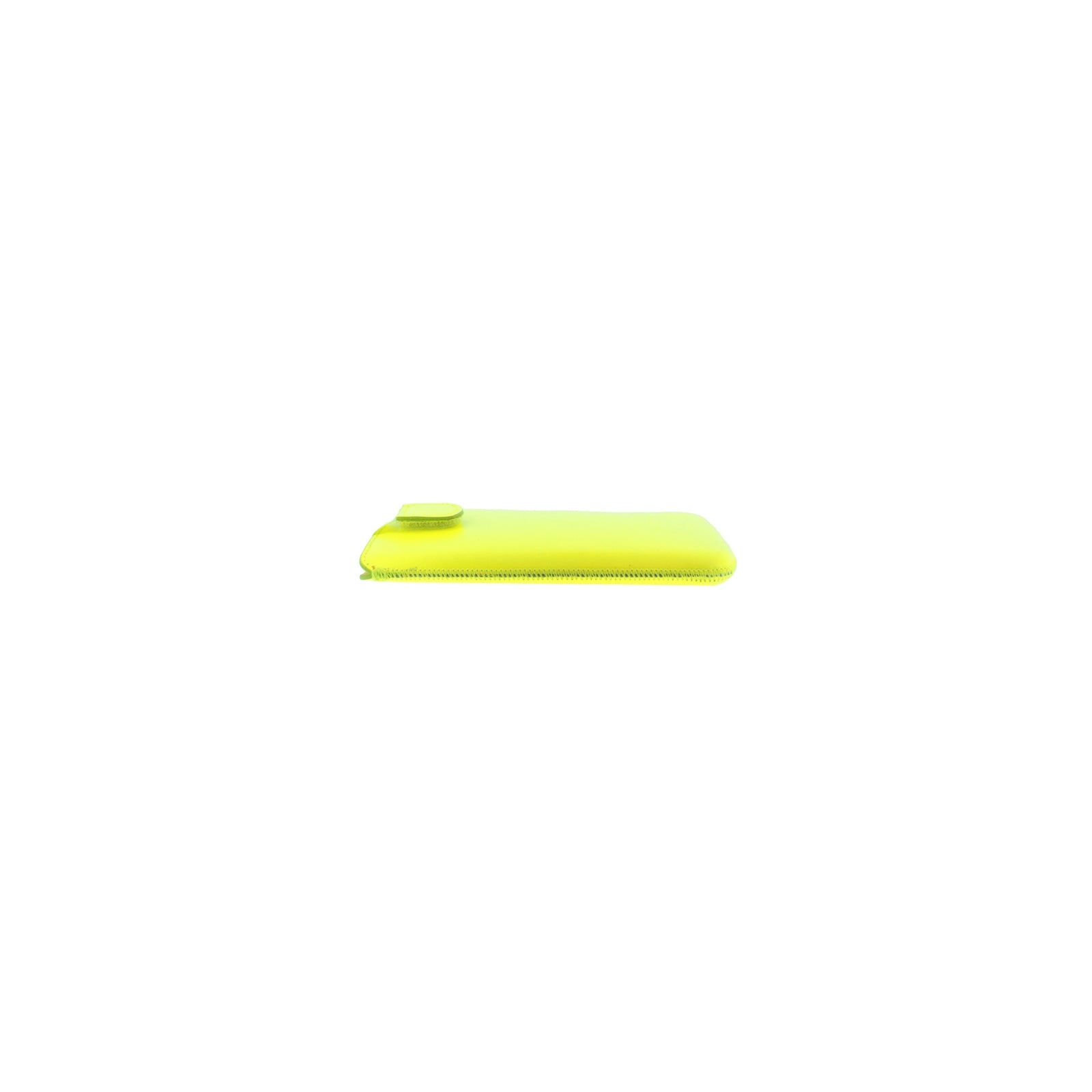 Senza Leather Slide Case Neon Yellow Size M-Large