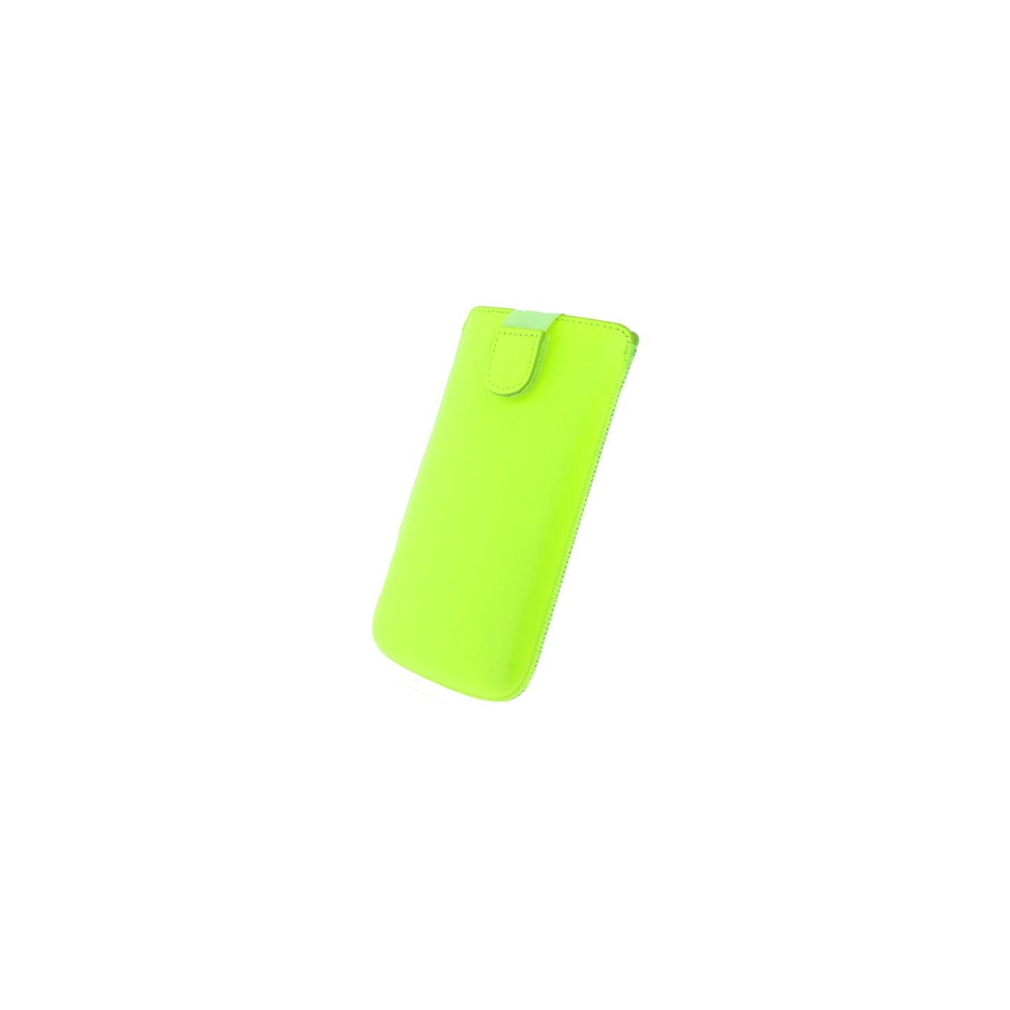 Senza Leather Slide Case Neon Yellow Size XXL