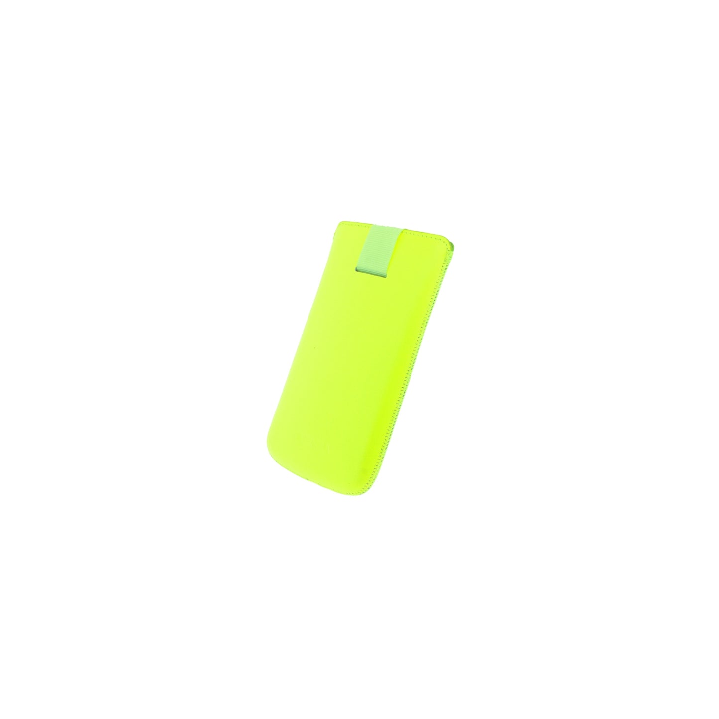 Senza Leather Slide Case Neon Yellow Size XXL