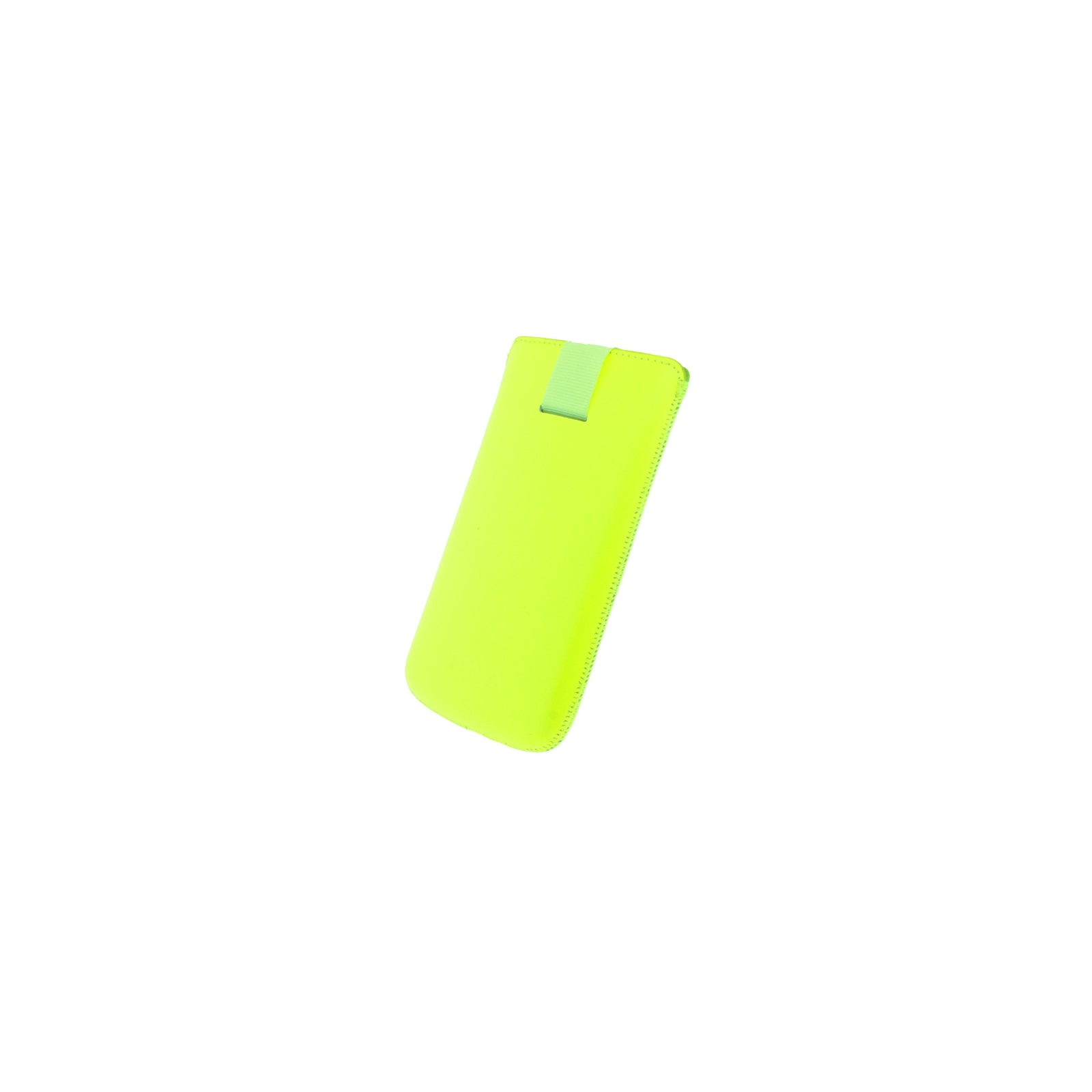 Senza Leather Slide Case Neon Yellow Size XXL