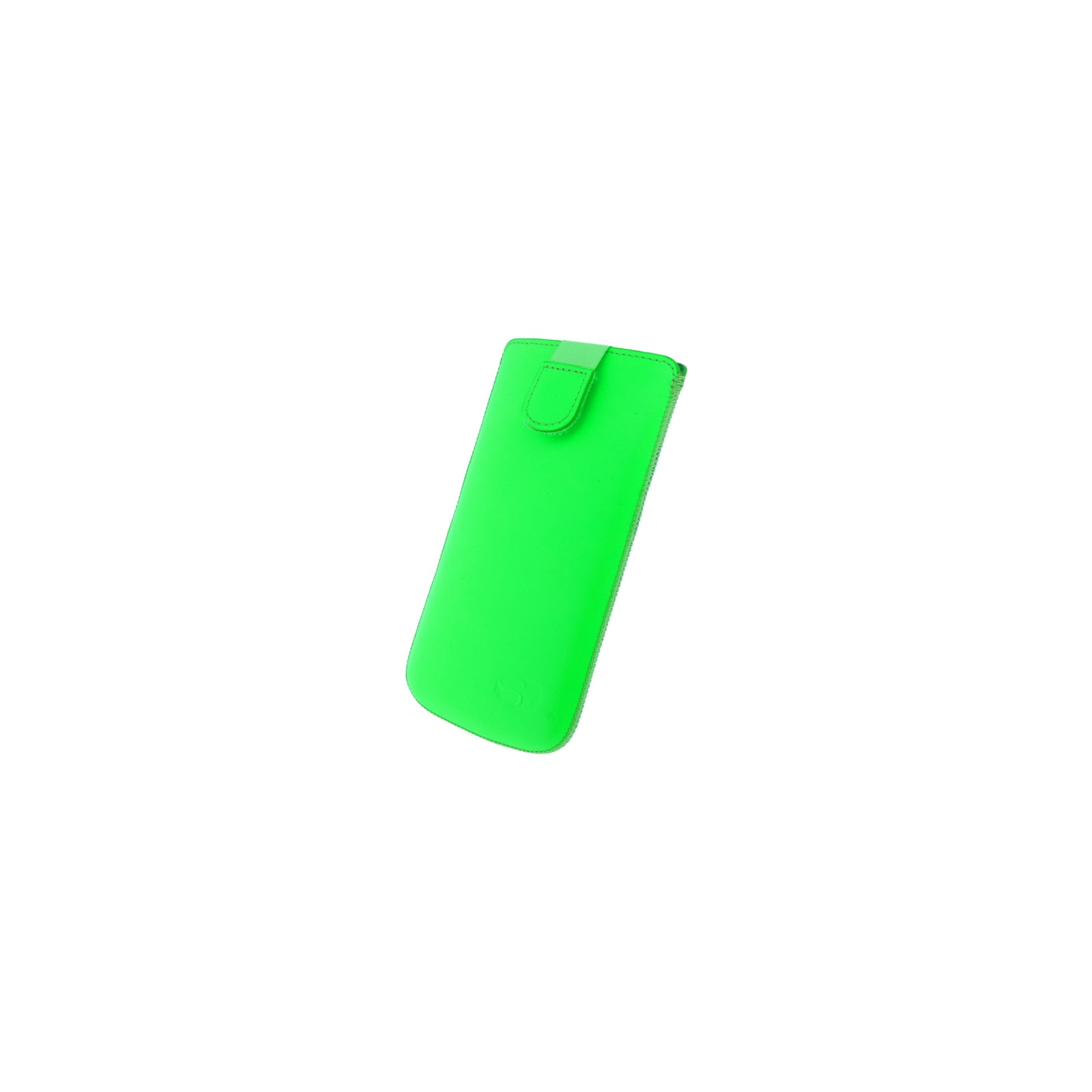 Senza Leather Slide Case Neon Green Size XXL