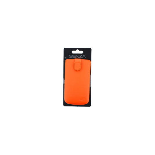 Senza Leather Slide Case Neon Orange Size XXL
