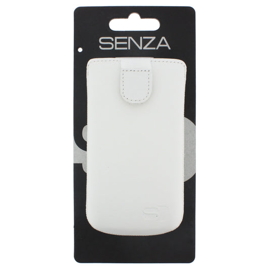 Senza Leather Slide Case White Size L