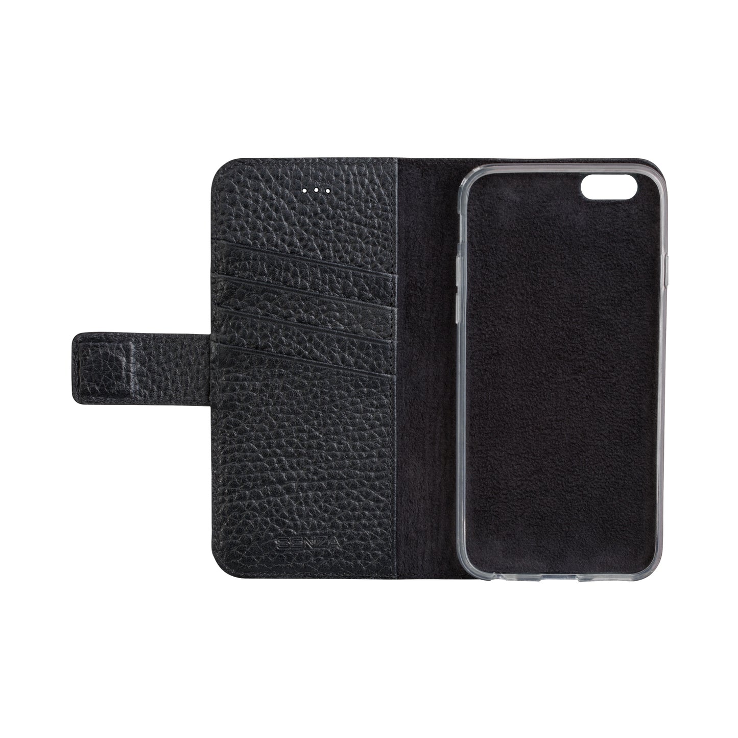 Senza Exquisite Leather Wallet Apple iPhone 6/6S Intense Black