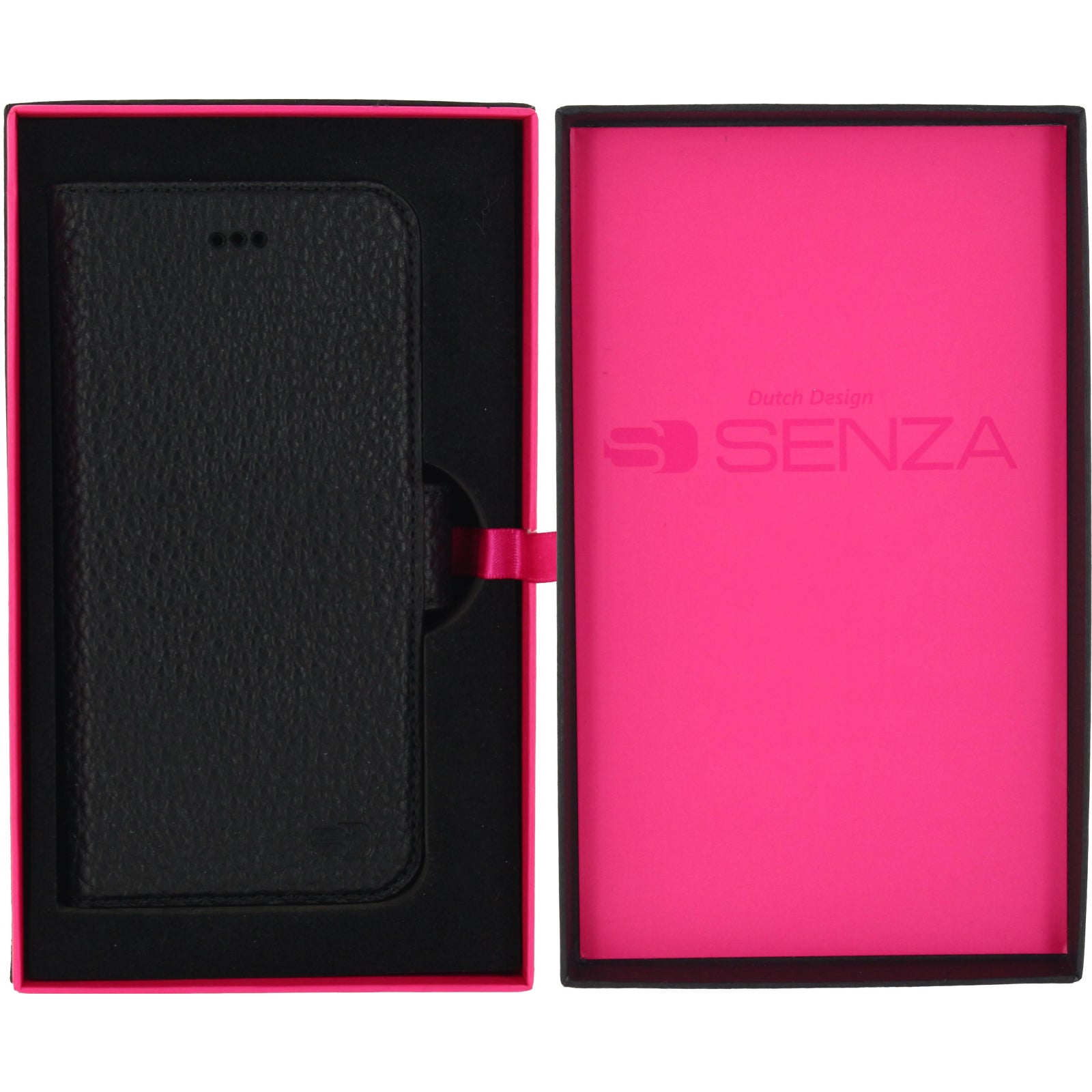 Senza Exquisite Leather Wallet Apple iPhone 6/6S Intense Black