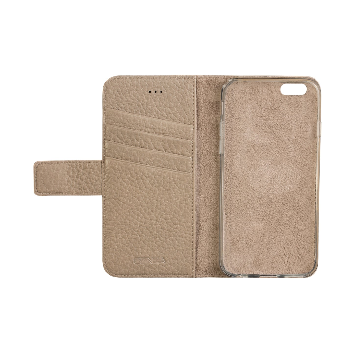 Senza Exquisite Leather Wallet Apple iPhone 6/6S Desert Taupe
