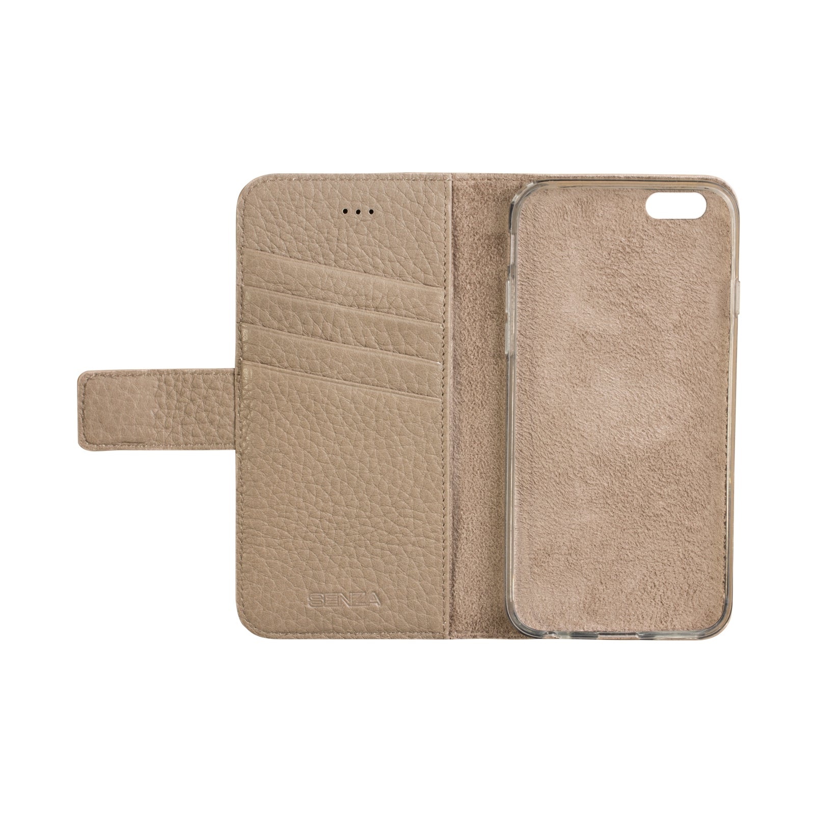 Senza Exquisite Leather Wallet Apple iPhone 6/6S Desert Taupe