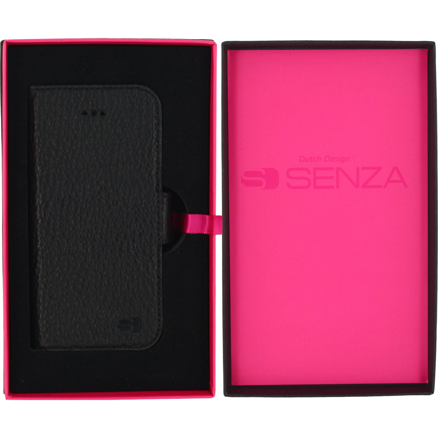 Senza Exquisite Leather Wallet Apple iPhone 5/5S/SE Intense Black