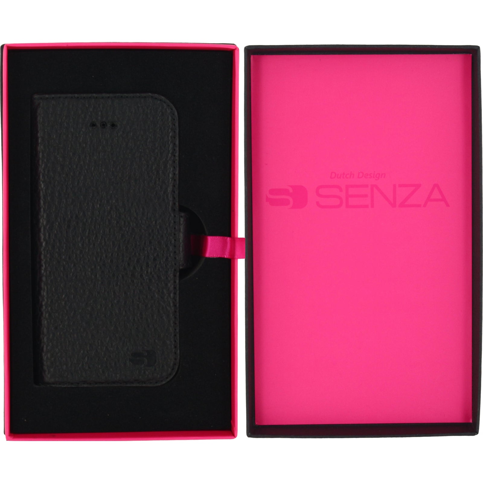 Senza Exquisite Leather Wallet Apple iPhone 5/5S/SE Intense Black