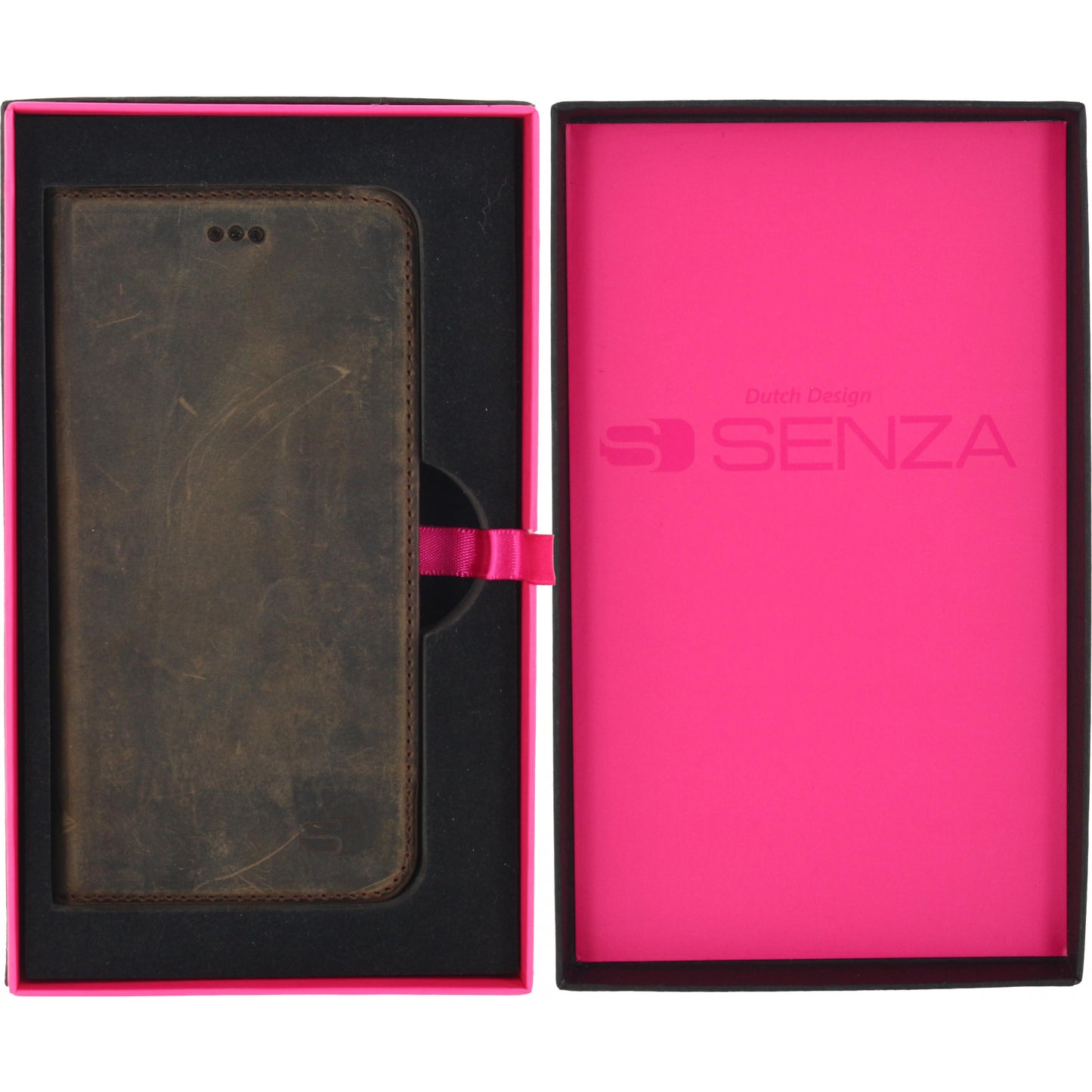 Senza Raw Leather Booklet Apple iPhone 6/6S Walnut Brown