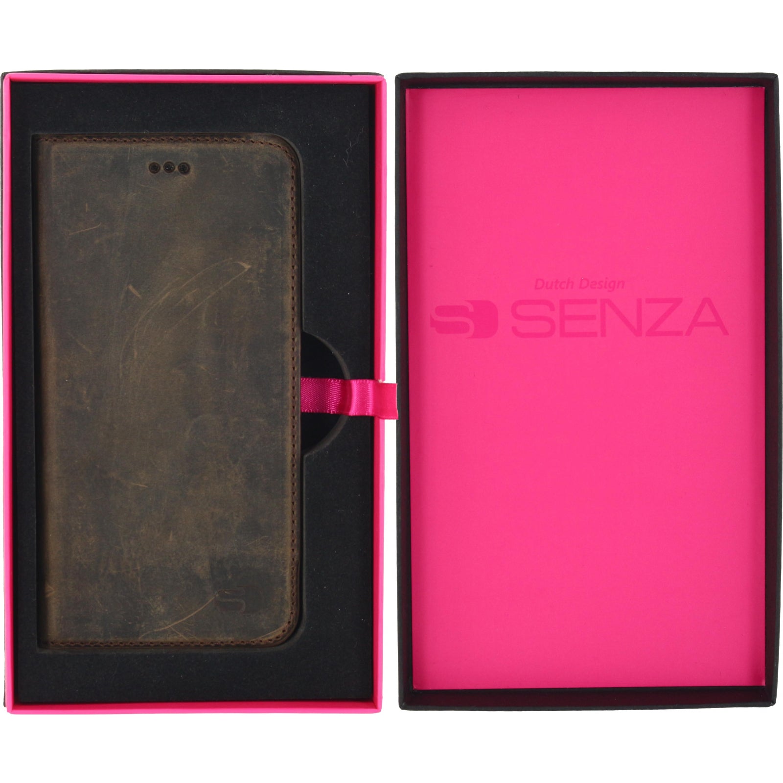 Senza Raw Leather Booklet Apple iPhone 6/6S Walnut Brown