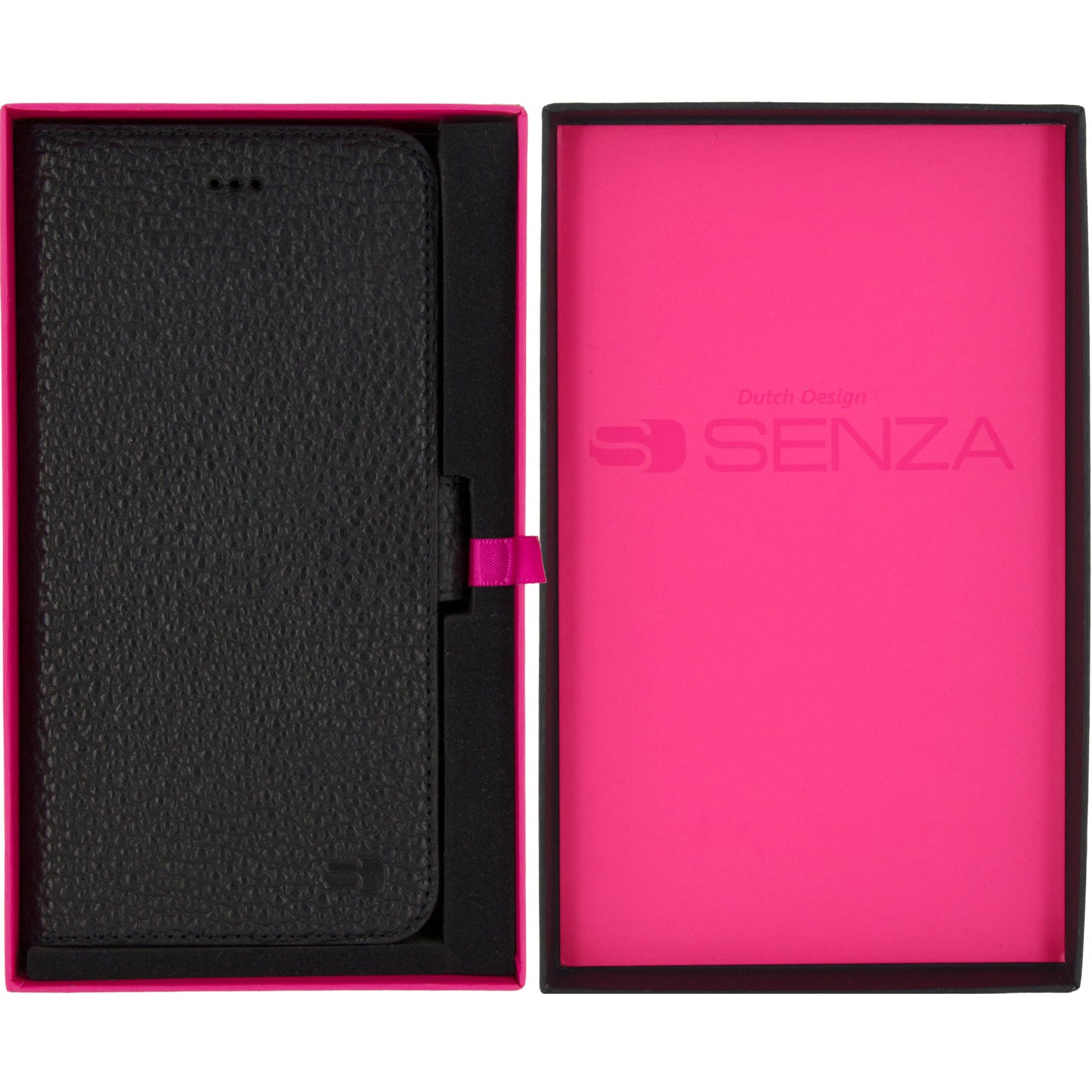 Senza Exquisite Leather Wallet Apple iPhone 7 Plus/8 Plus Intense Black