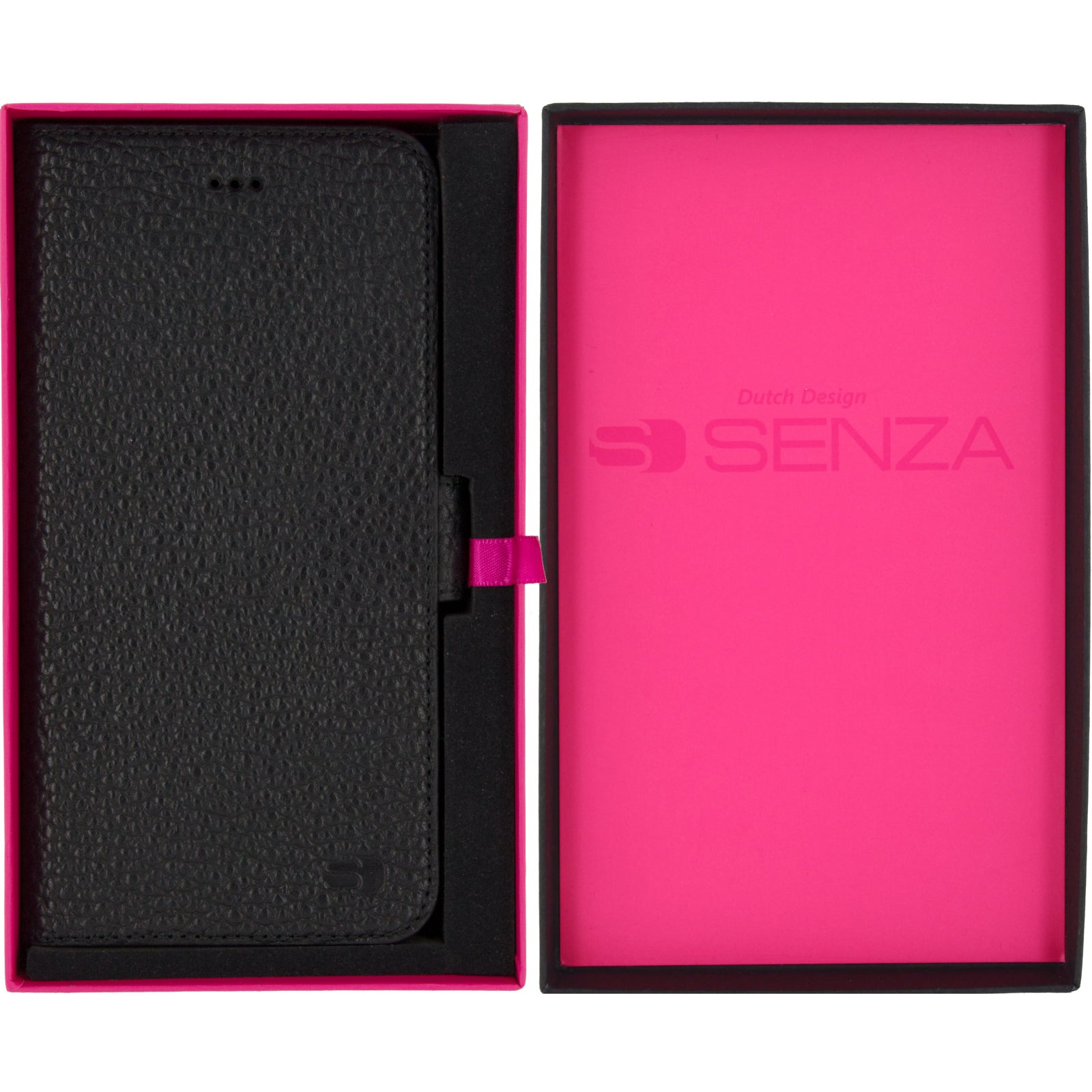 Senza Exquisite Leather Wallet Apple iPhone 7 Plus/8 Plus Intense Black