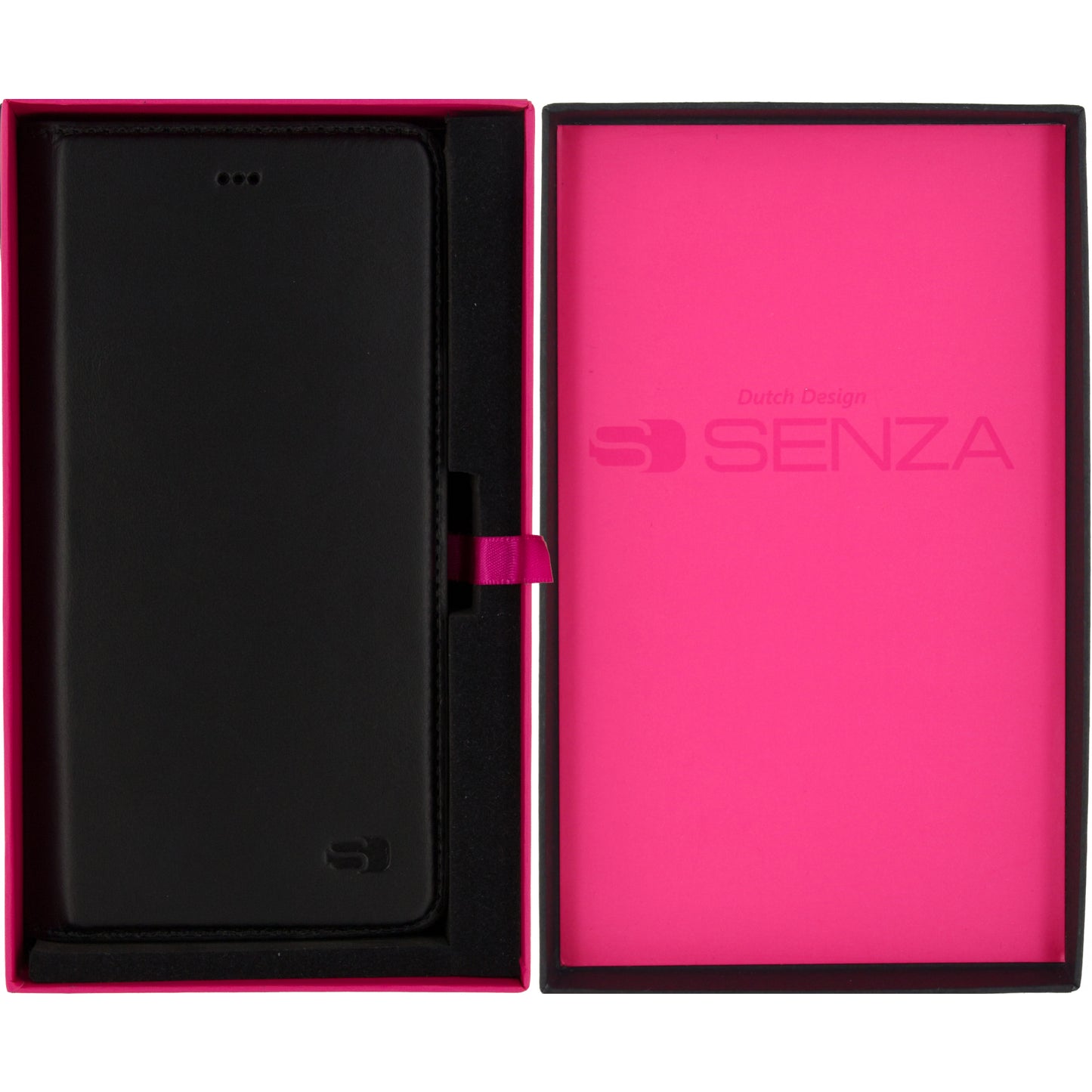 Senza Authentic Leather Booklet Apple iPhone 7 Plus/8 Plus Pure Black