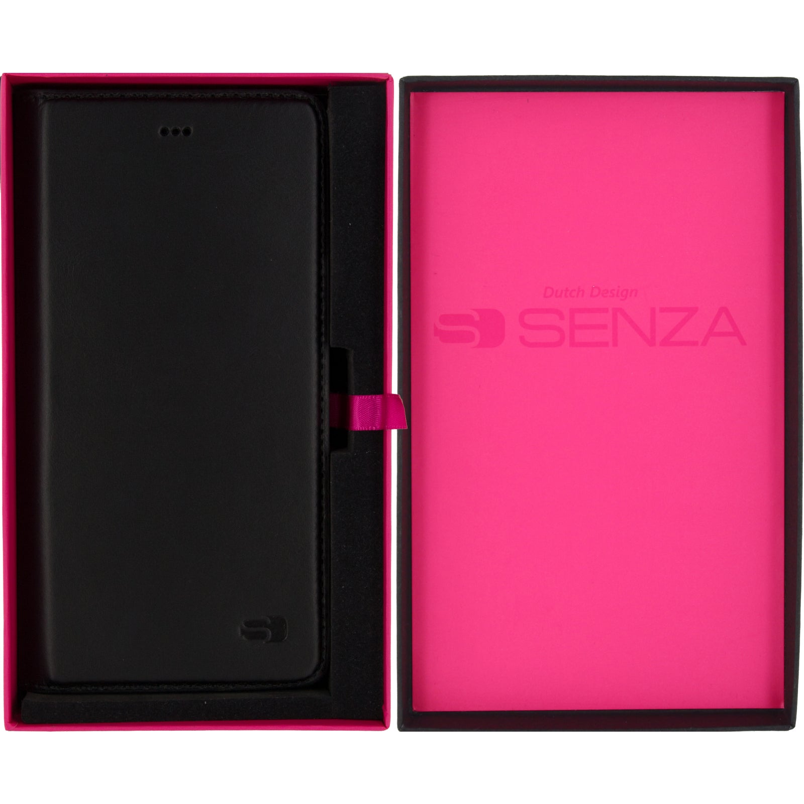 Senza Authentic Leather Booklet Apple iPhone 7 Plus/8 Plus Pure Black