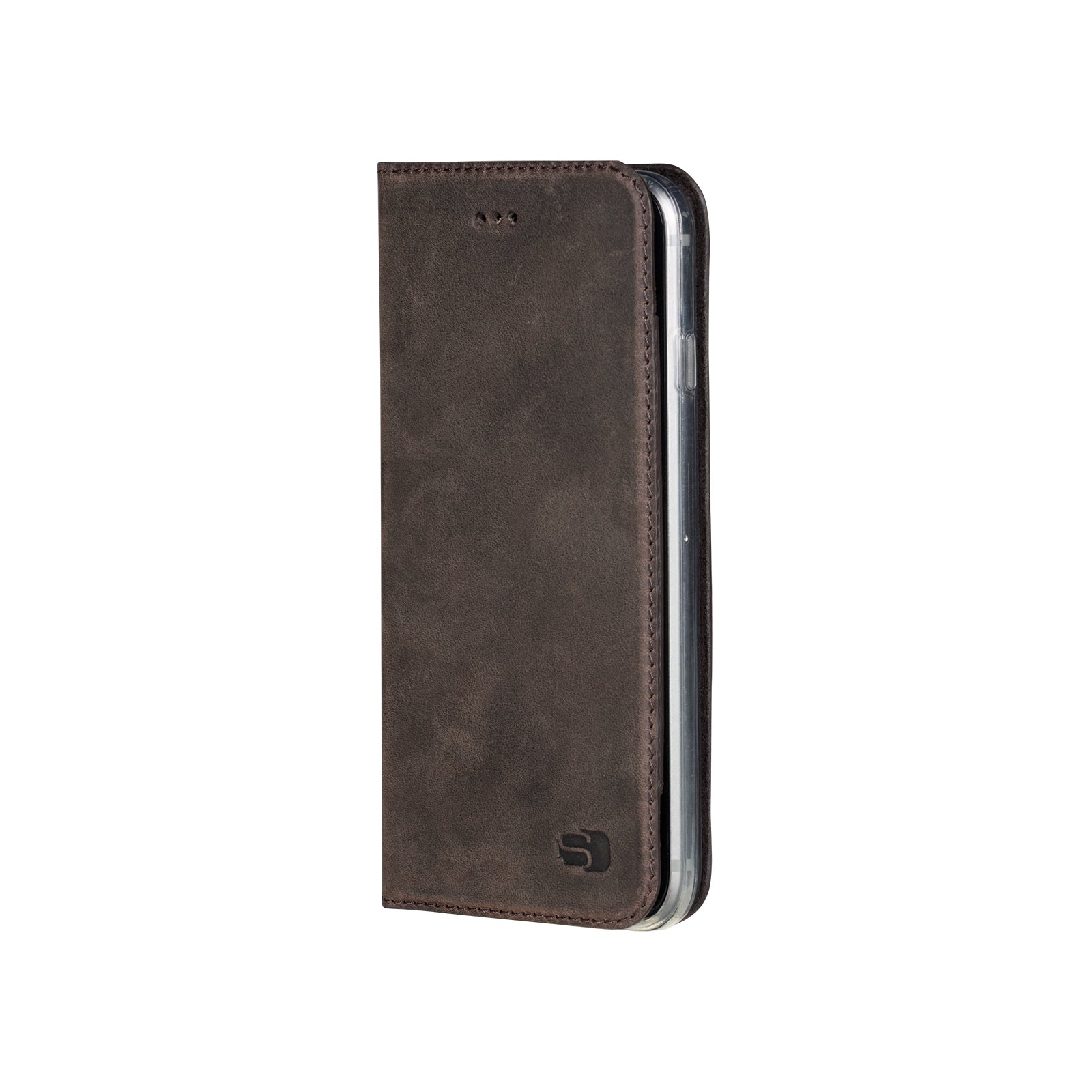 Senza Raw Leather Booklet Apple iPhone 7 Plus/8 Plus Walnut Brown