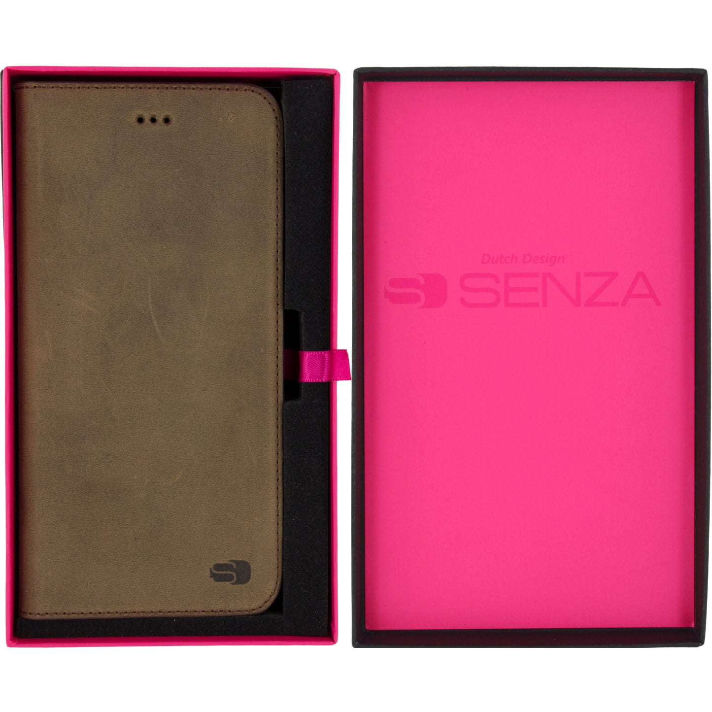 Senza Raw Leather Booklet Apple iPhone 7 Plus/8 Plus Walnut Brown