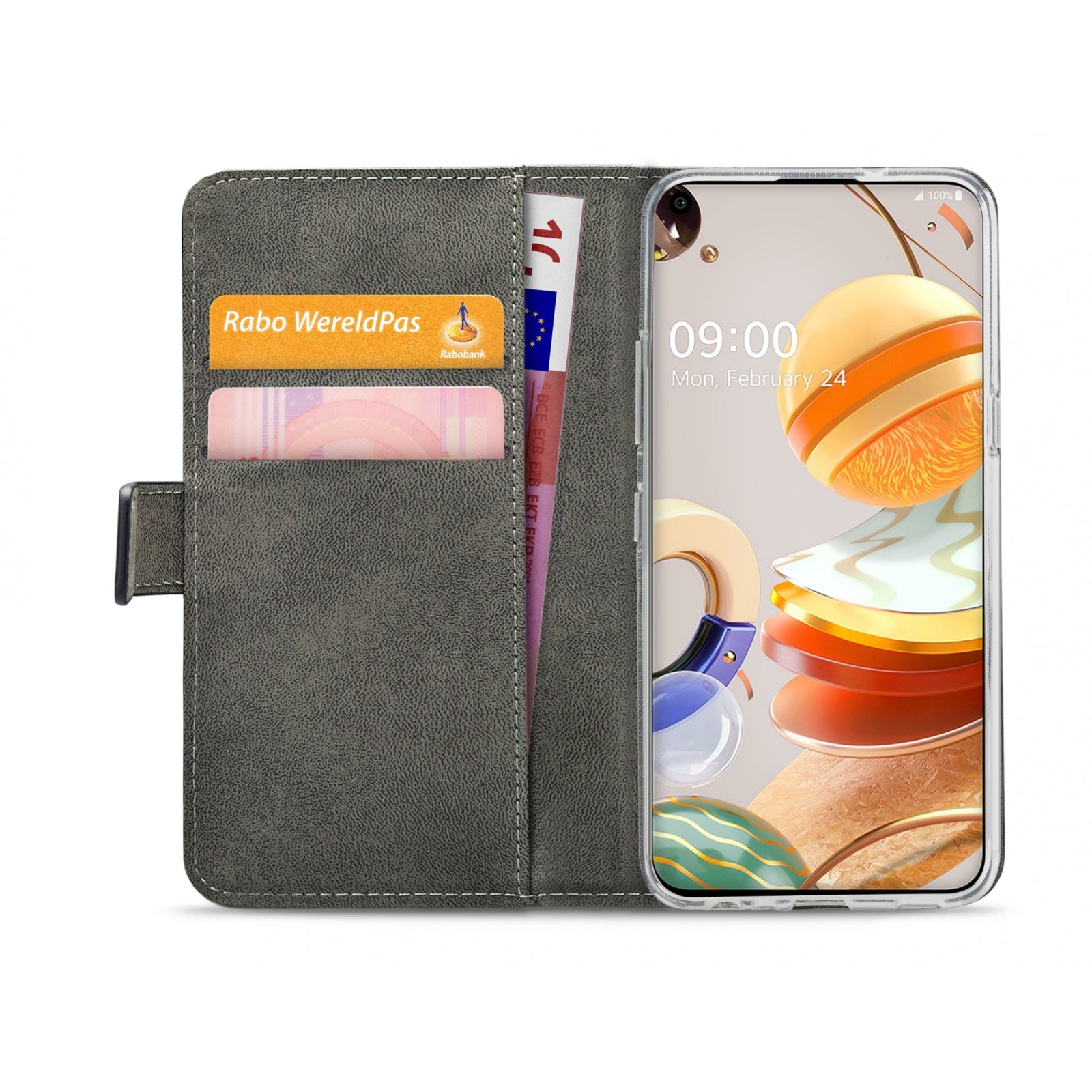Mobilize Classic Gelly Wallet Book Case LG K61 Black