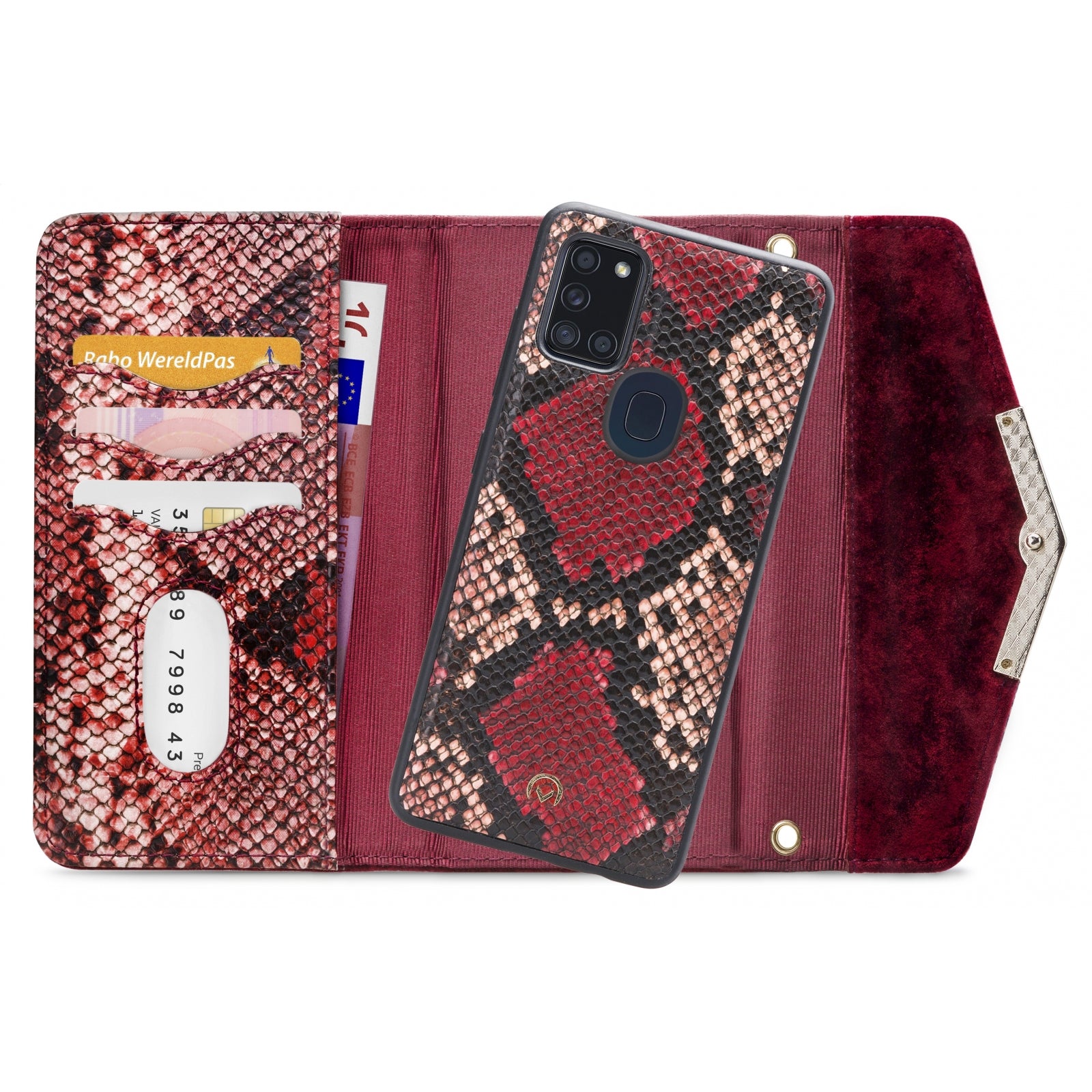 Mobilize 2in1 Gelly Velvet Clutch for Samsung Galaxy A21s Red Snake