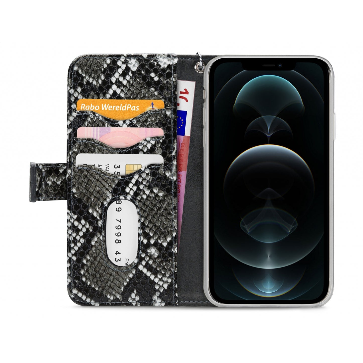 Mobilize 2in1 Magnet Zipper Case Apple iPhone 12 Pro Max Black/Snake