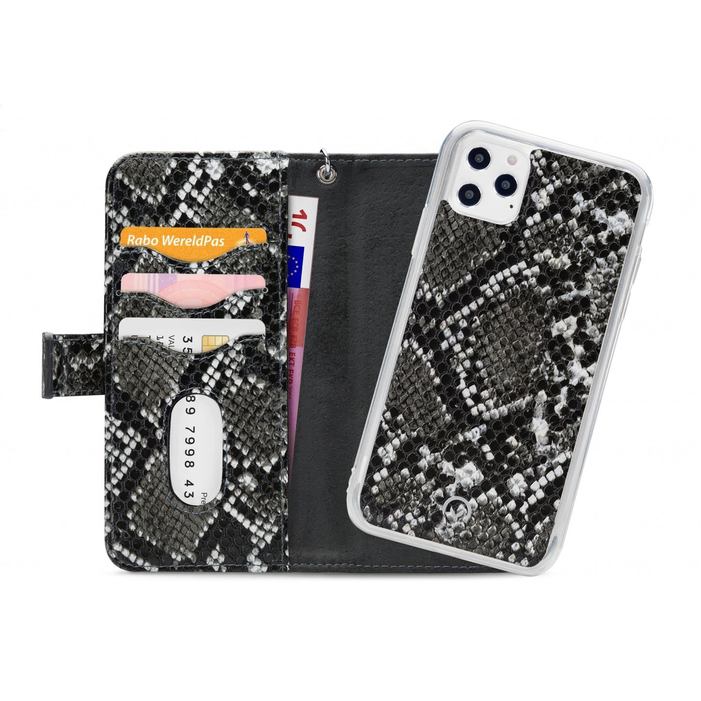 Mobilize 2in1 Magnet Zipper Case Apple iPhone 12 Pro Max Black/Snake