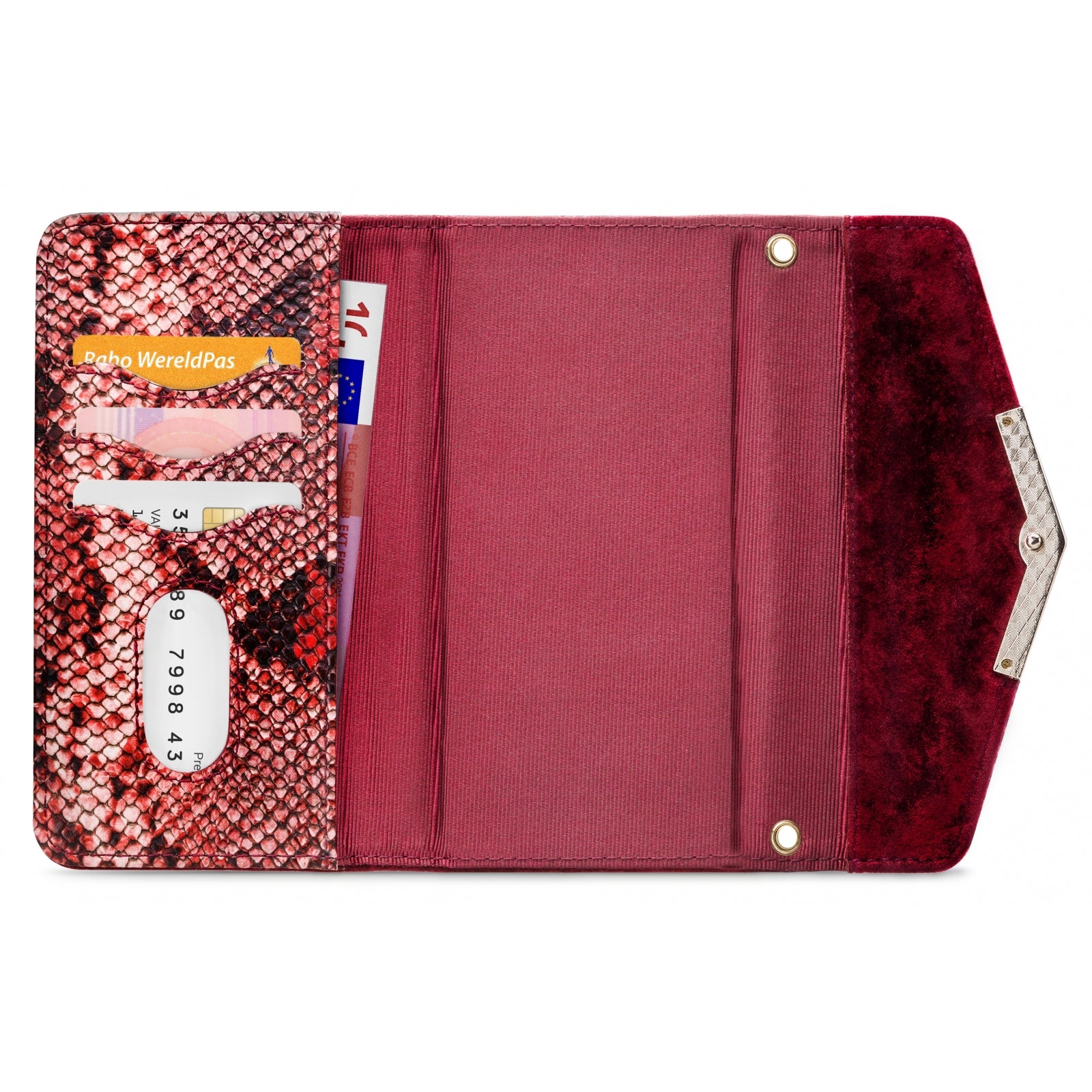 Mobilize 2in1 Gelly Velvet Clutch for Apple iPhone 12 Mini Red Snake