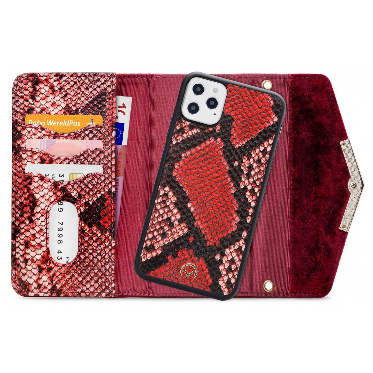 Mobilize 2in1 Gelly Velvet Clutch for Apple iPhone 12 Pro Max Red Snake