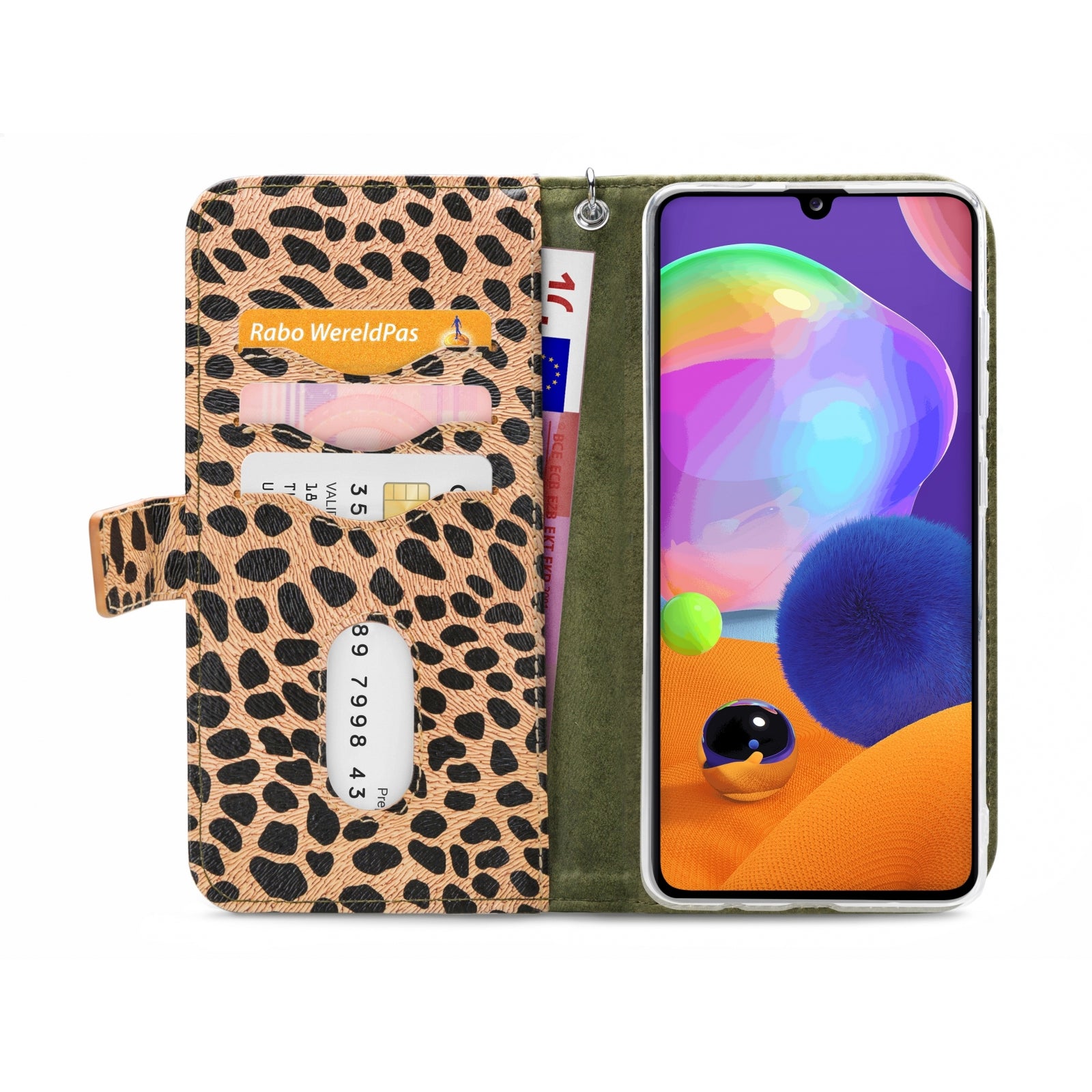 Mobilize 2in1 Gelly Zipper Case Samsung Galaxy A31 Olive/Leopard