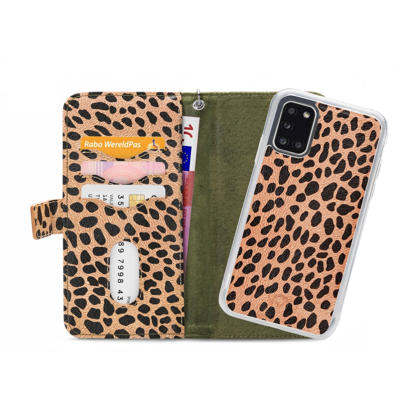 Mobilize 2in1 Gelly Zipper Case Samsung Galaxy A31 Olive/Leopard